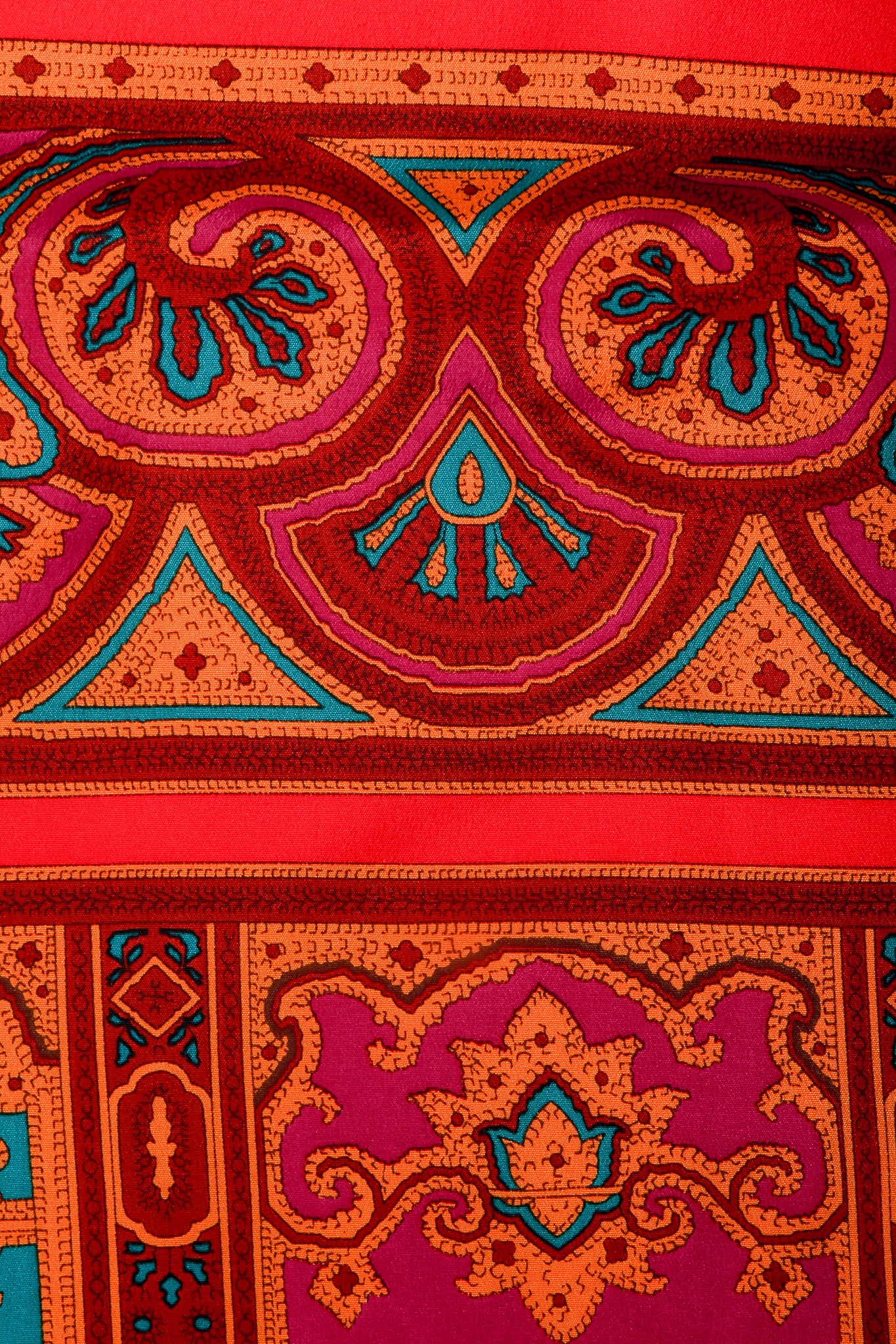 Arabesque Border Crepe Scarf - Image 5