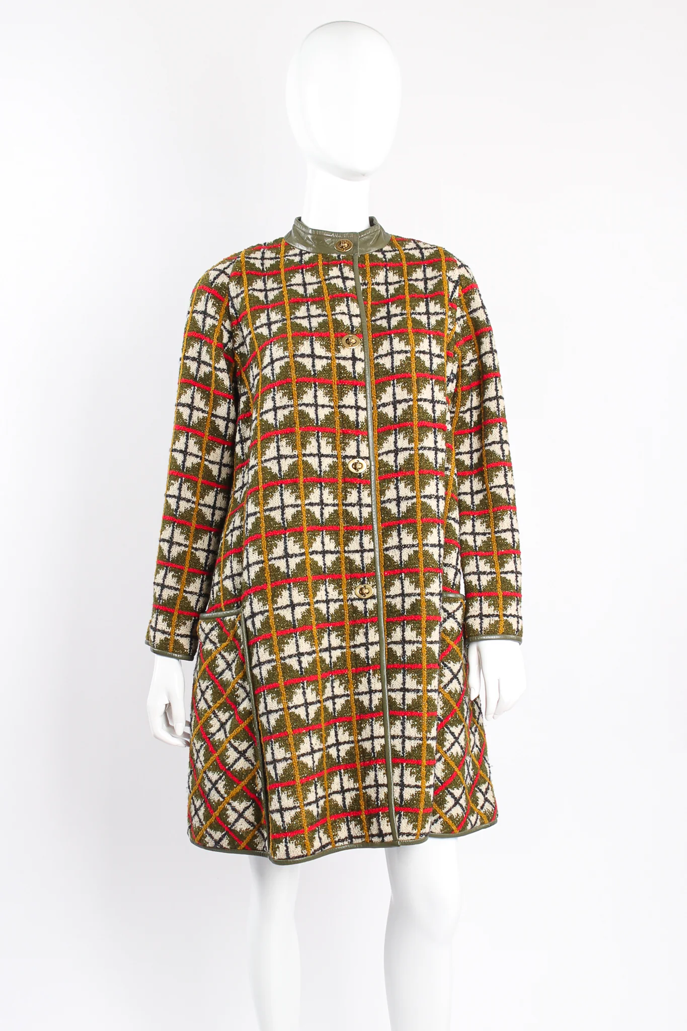 Argyle Turnlock Blanket Coat - Image 3
