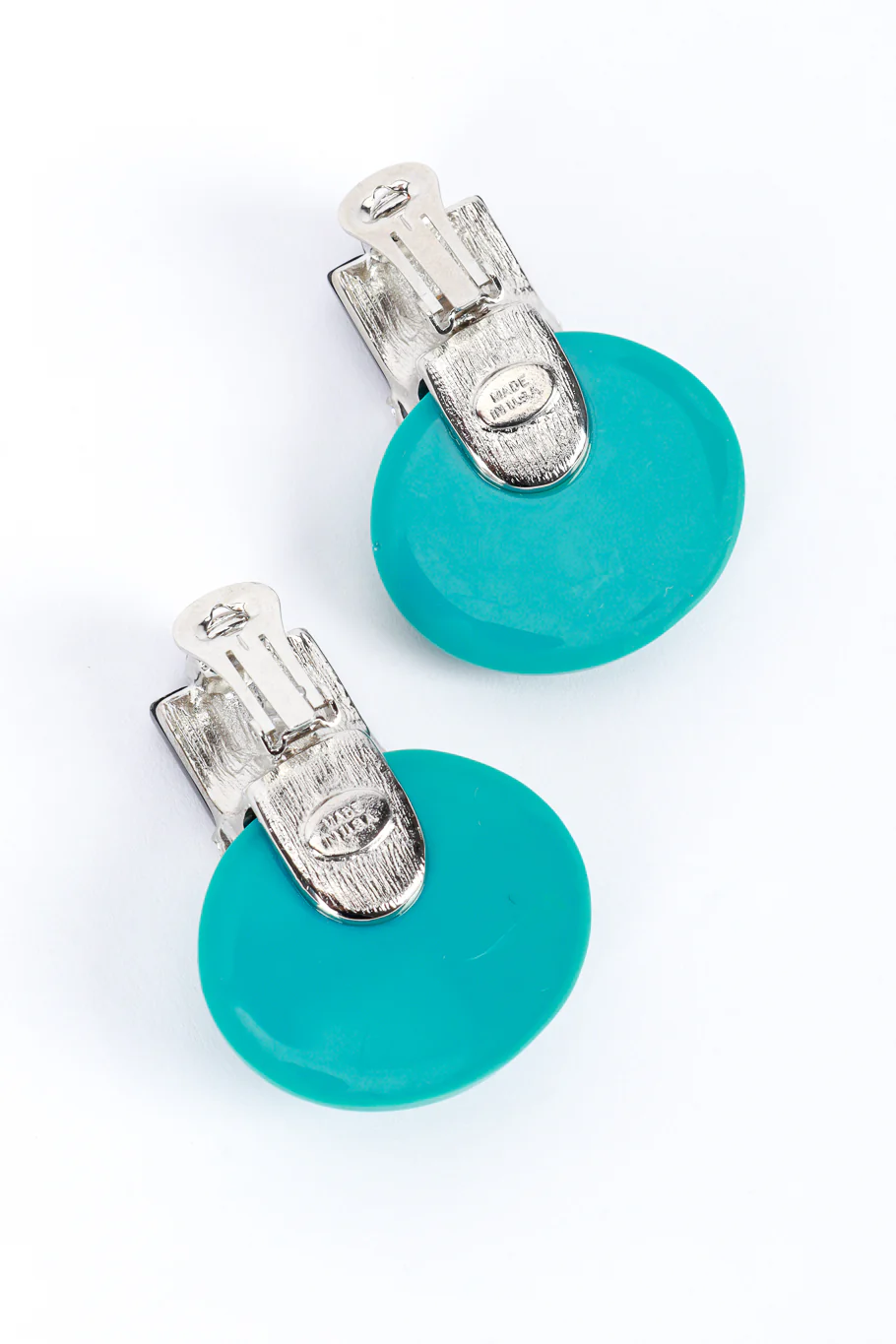 Art Deco Disc Crystal Earrings - Image 4