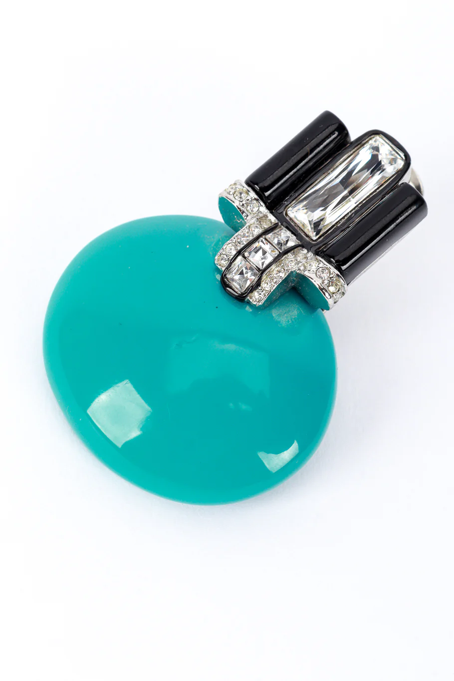 Art Deco Disc Crystal Earrings - Image 7