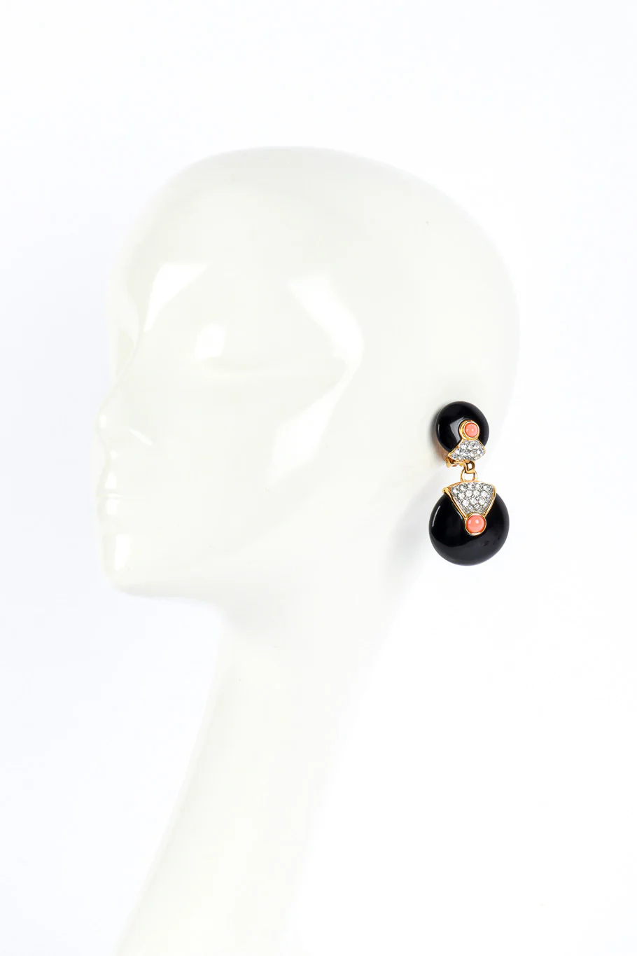 Art Deco Disc Drop Earrings - Image 2