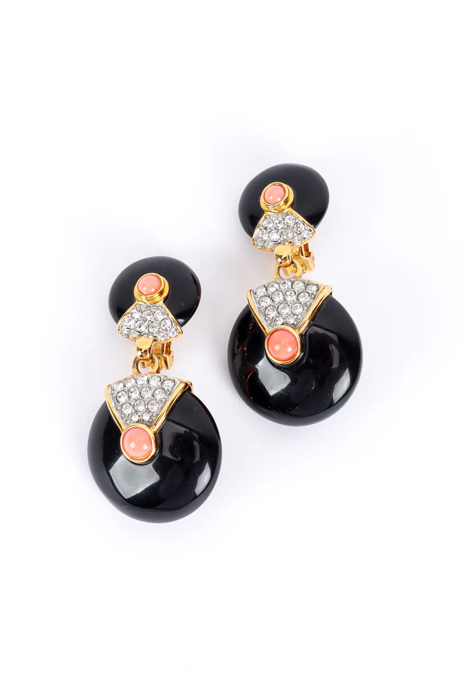 Art Deco Disc Drop Earrings - Image 3