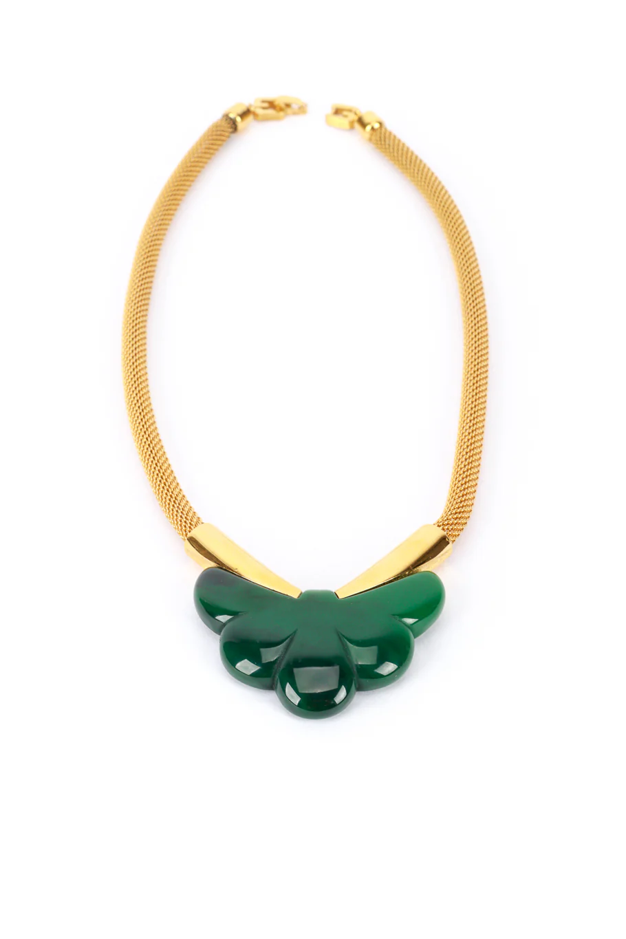 Art Deco Fan Mesh Collar Necklace