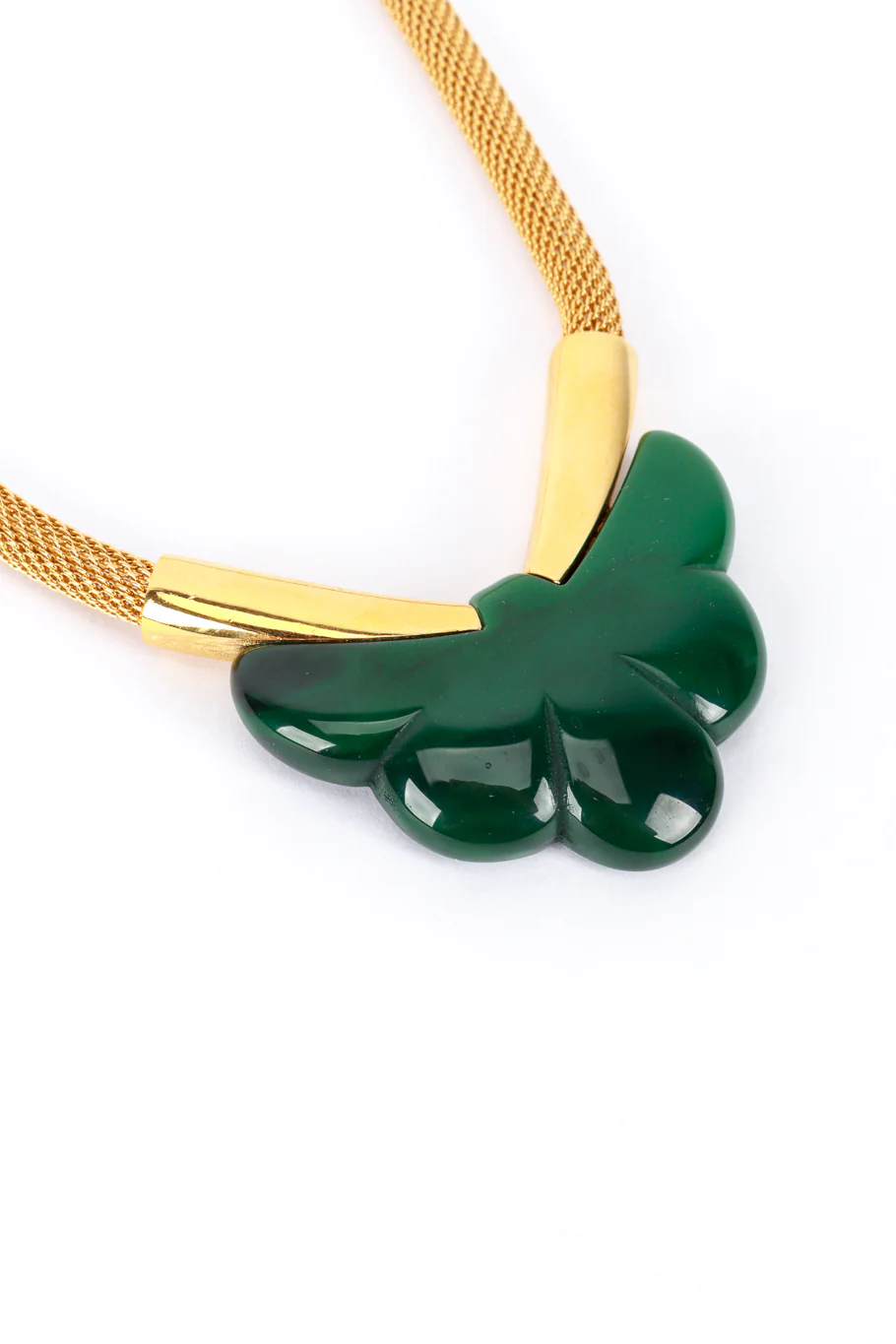 Art Deco Fan Mesh Collar Necklace - Image 5