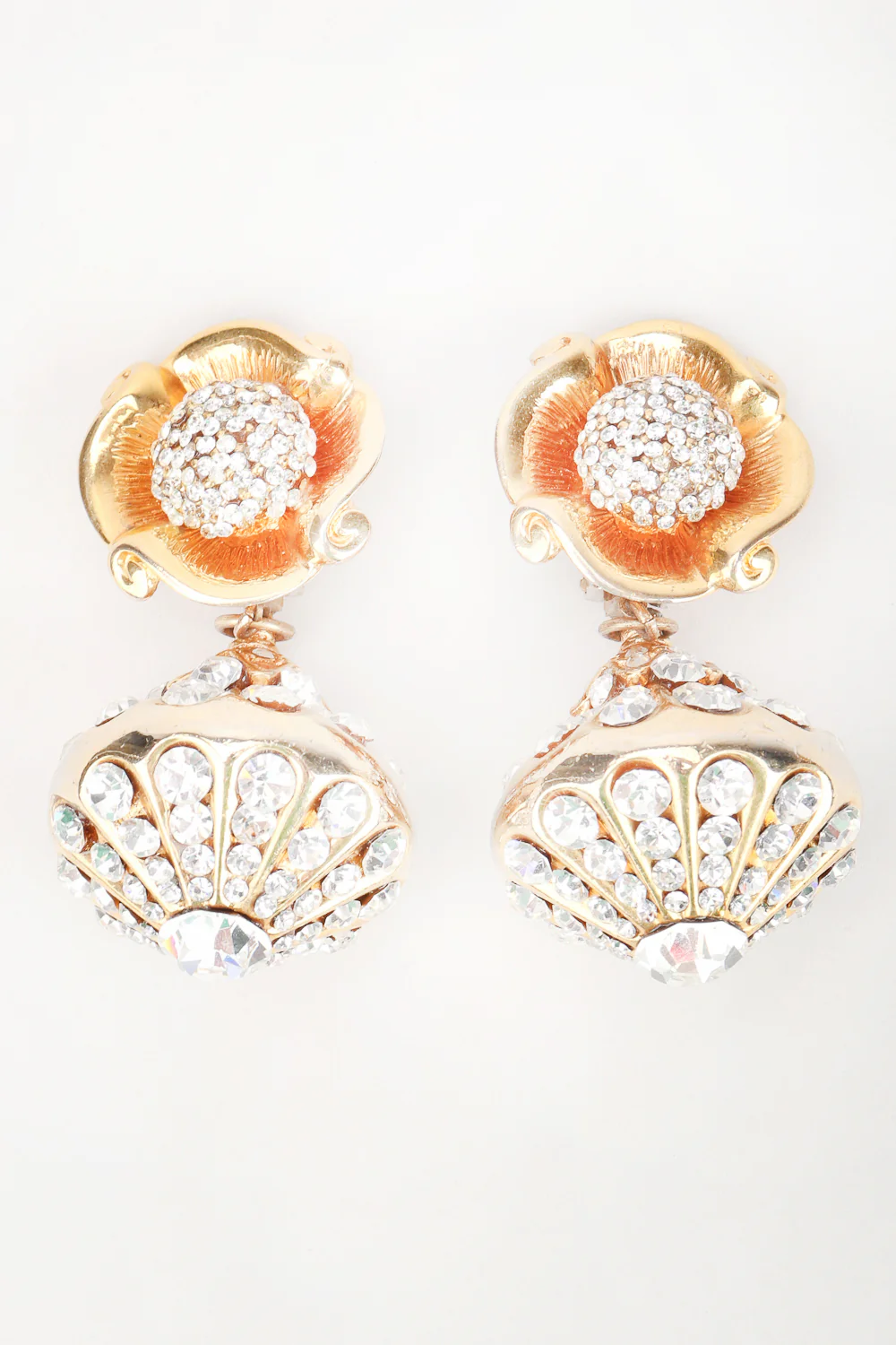 Art Nouveau Crystal Drop Earring - Image 4