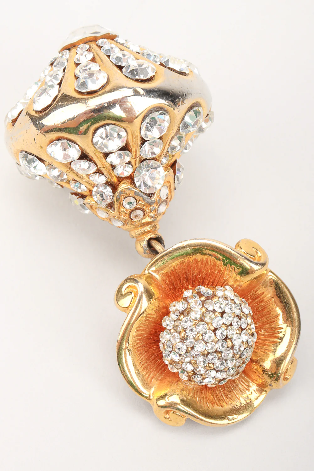 Art Nouveau Crystal Drop Earring - Image 9
