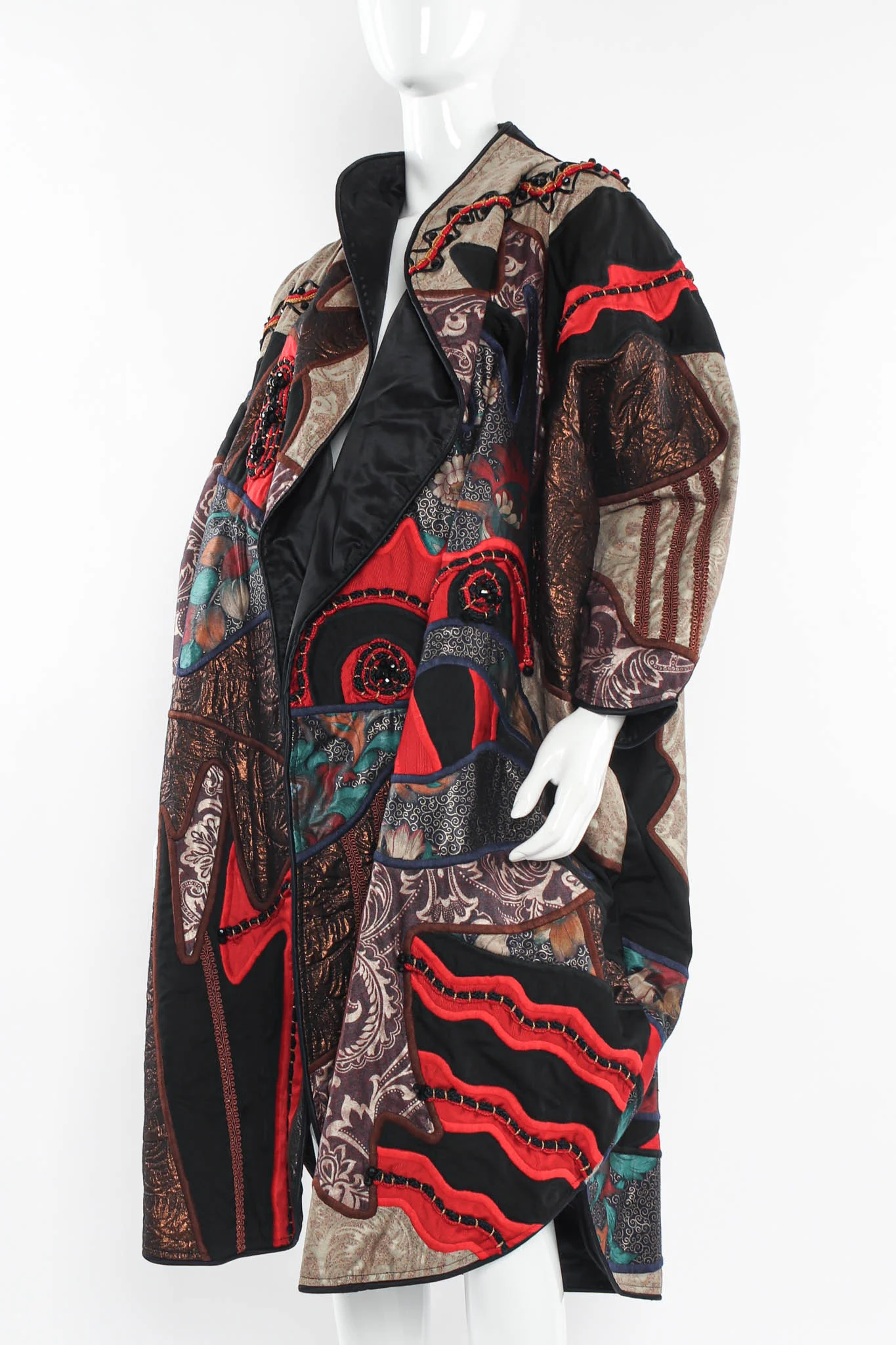 Art to Wear Embroidered Patchwork Coat - Image 2