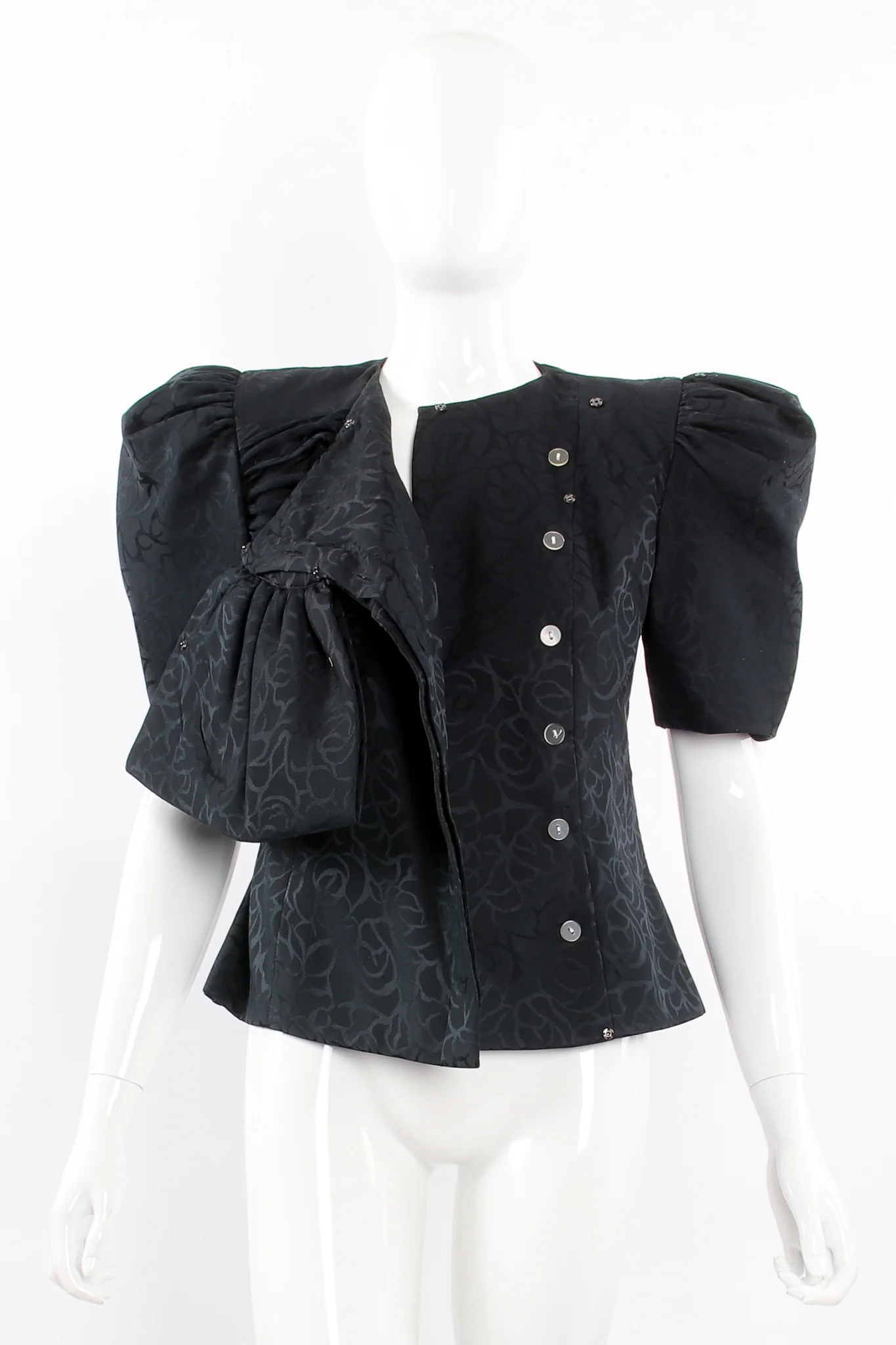 Asymmetric Bow Jacket & Skirt Set - Image 11