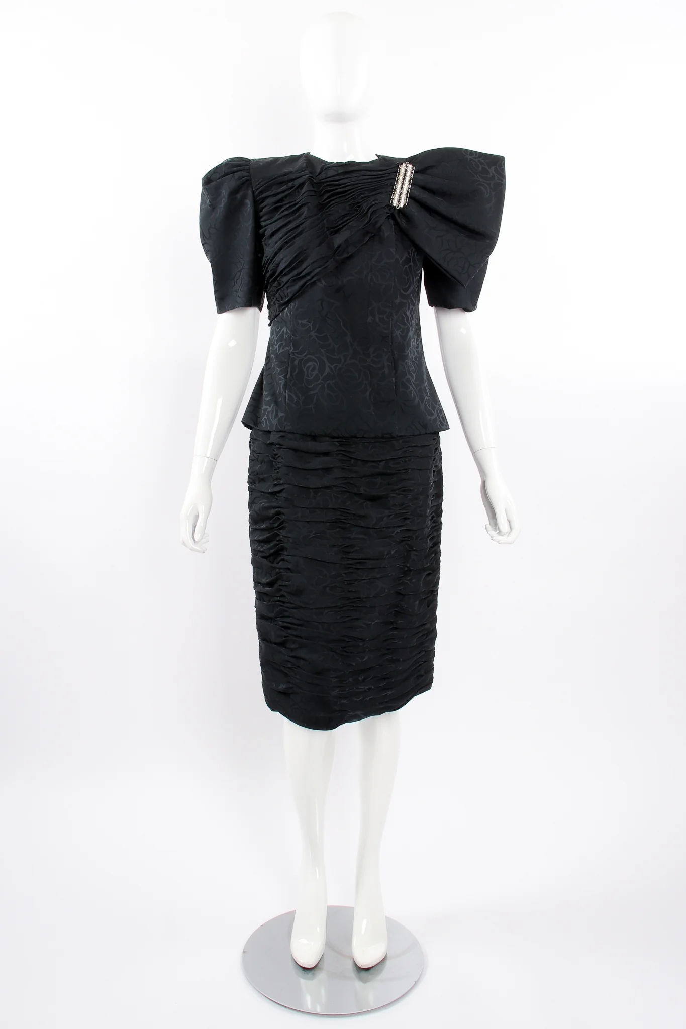 Asymmetric Bow Jacket & Skirt Set - Image 6