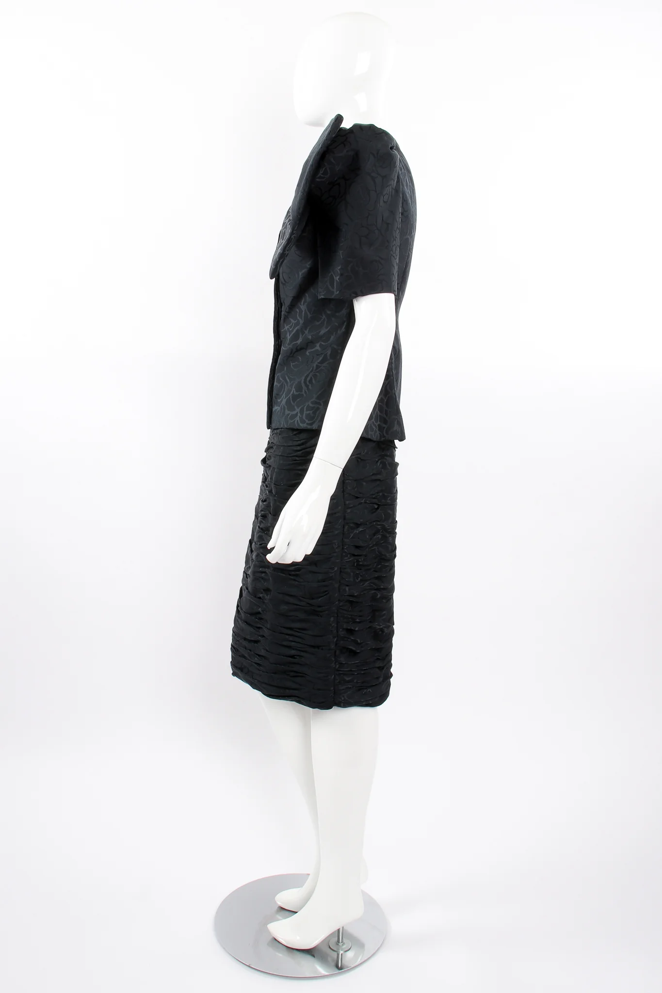 Asymmetric Bow Jacket & Skirt Set - Image 7