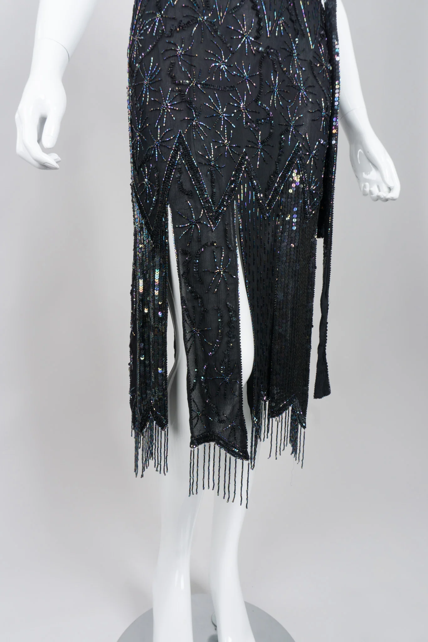 Asymmetrical Beaded Fringe Dress - Image 13