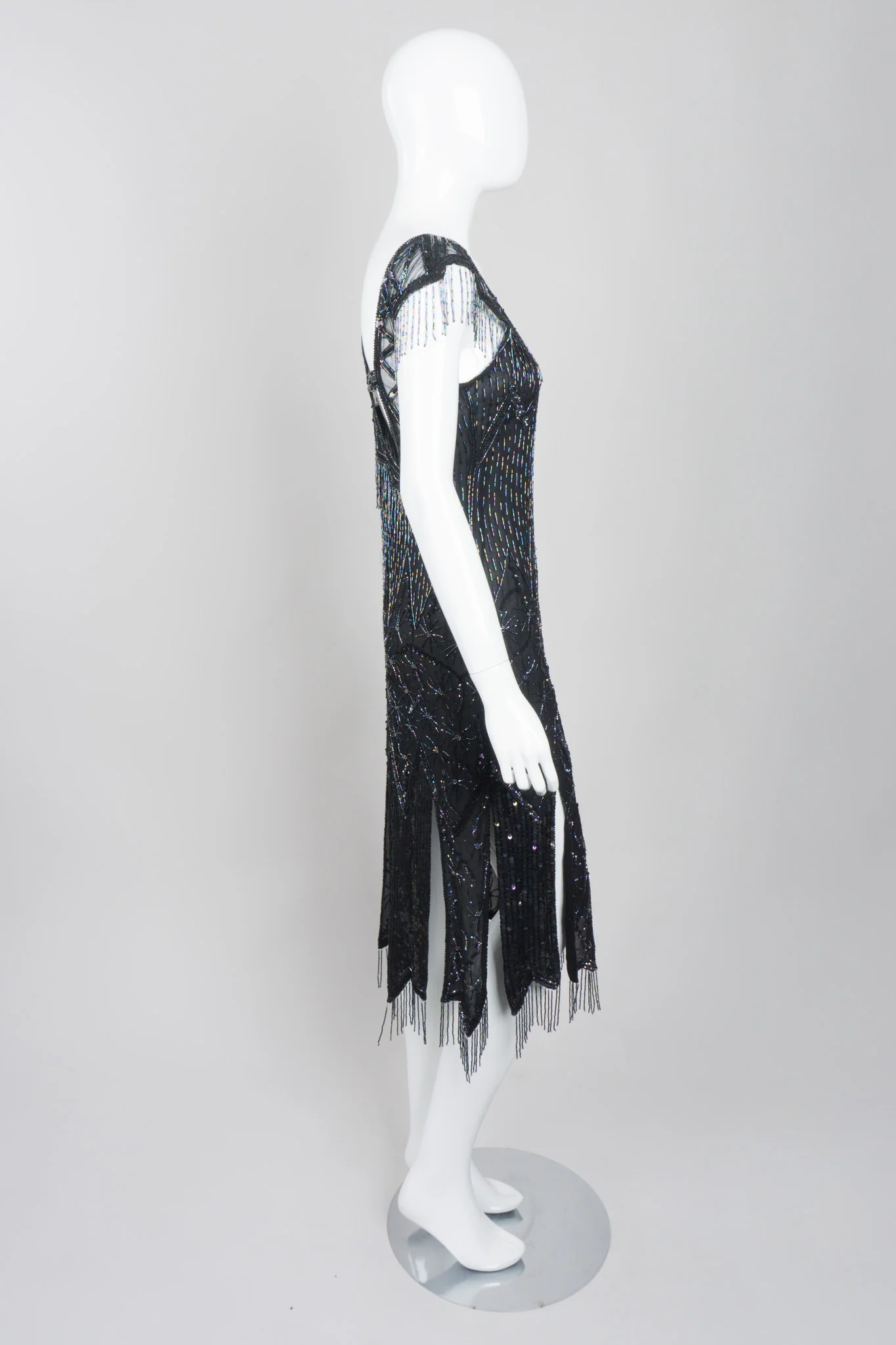 Asymmetrical Beaded Fringe Dress - Image 8