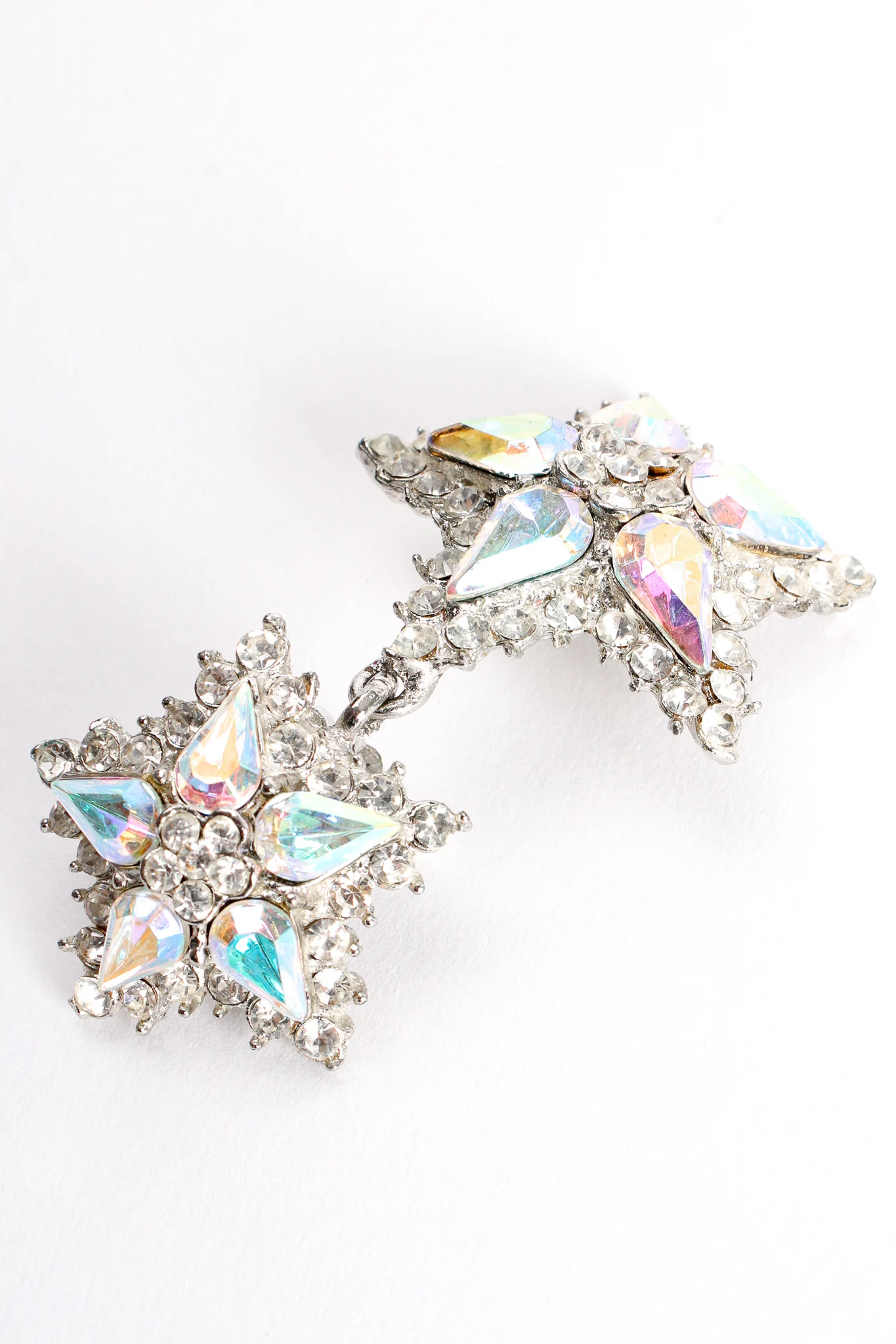 Asymmetrical Crystal Moon & Star Earrings - Image 7