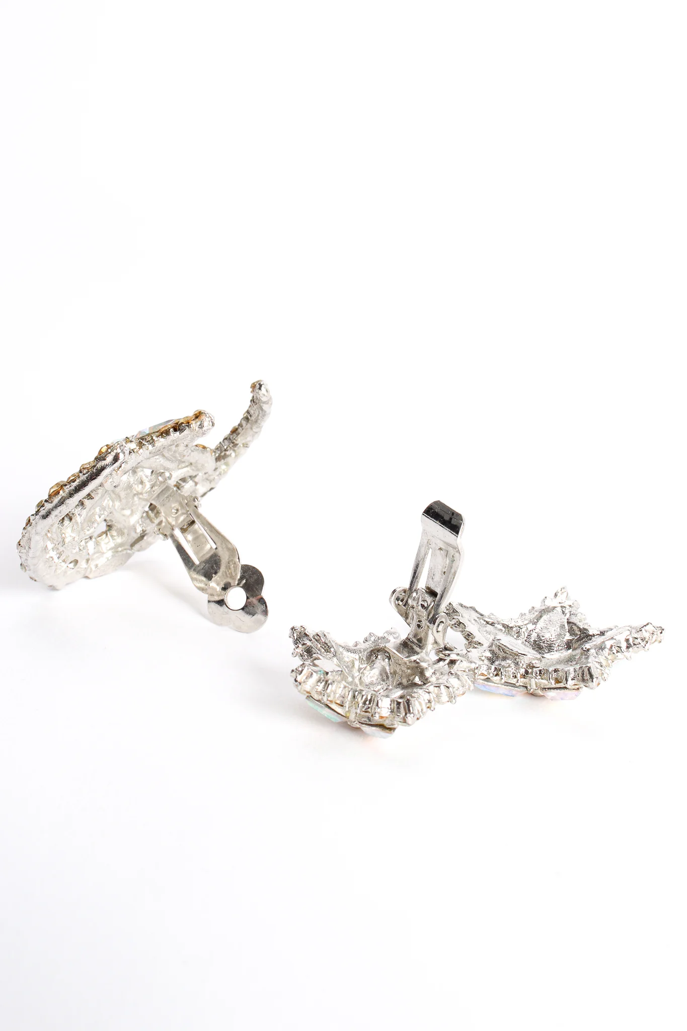 Asymmetrical Crystal Moon & Star Earrings - Image 8