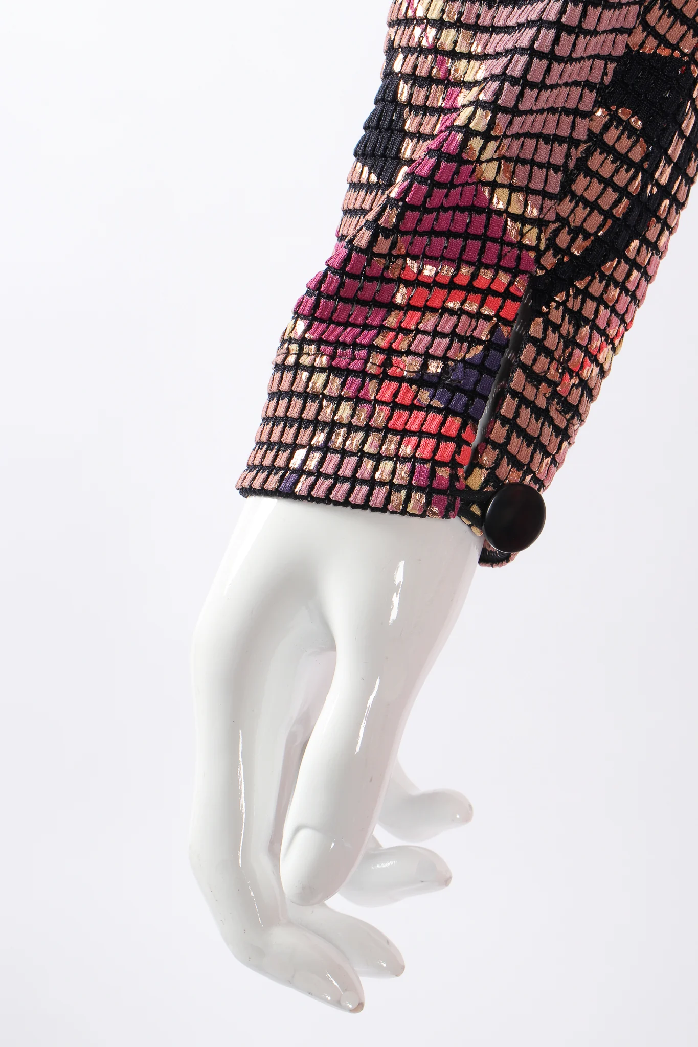 Asymmetrical Mosaic Mesh Cutout Dress - Image 15