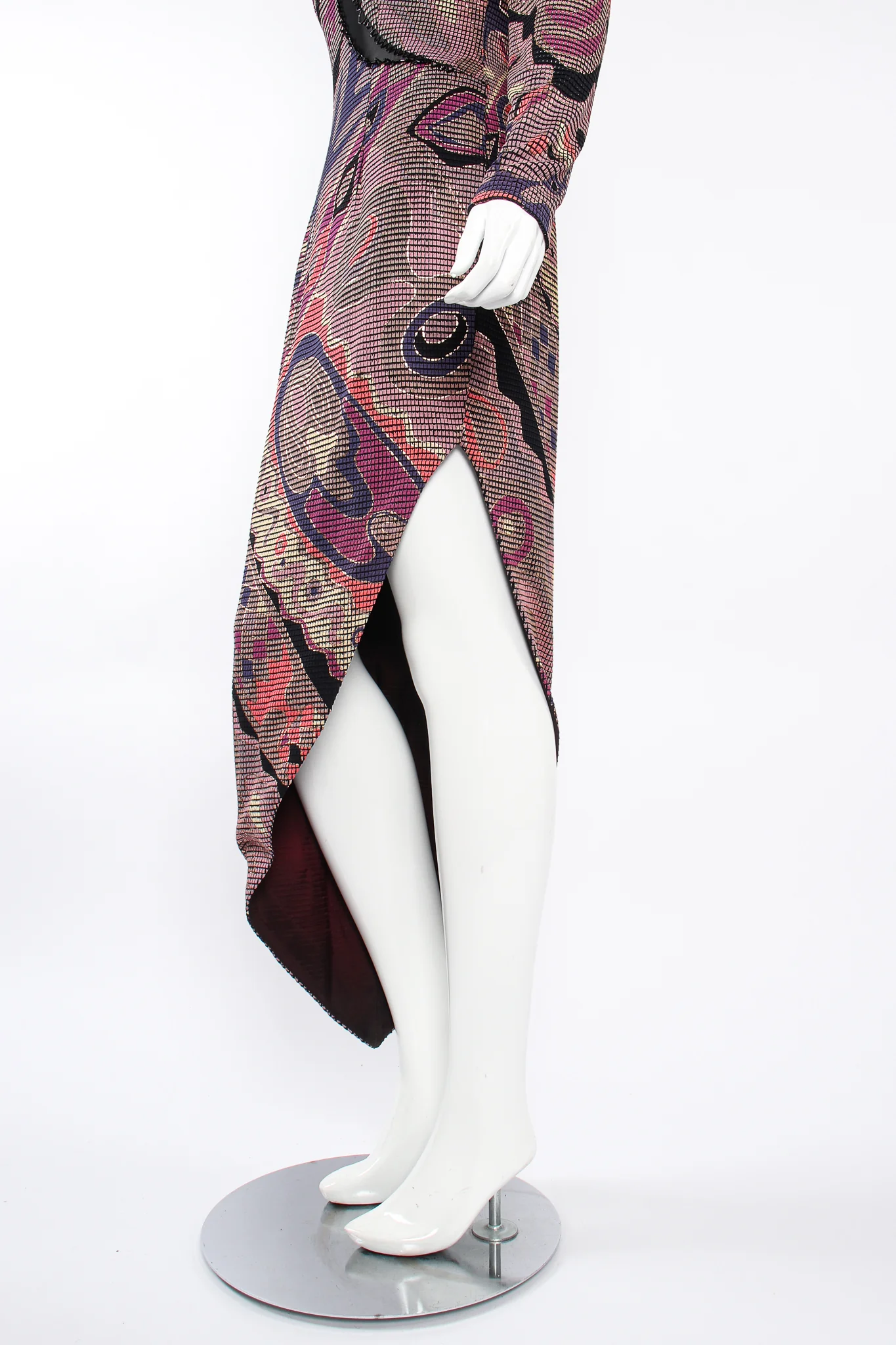 Asymmetrical Mosaic Mesh Cutout Dress - Image 7