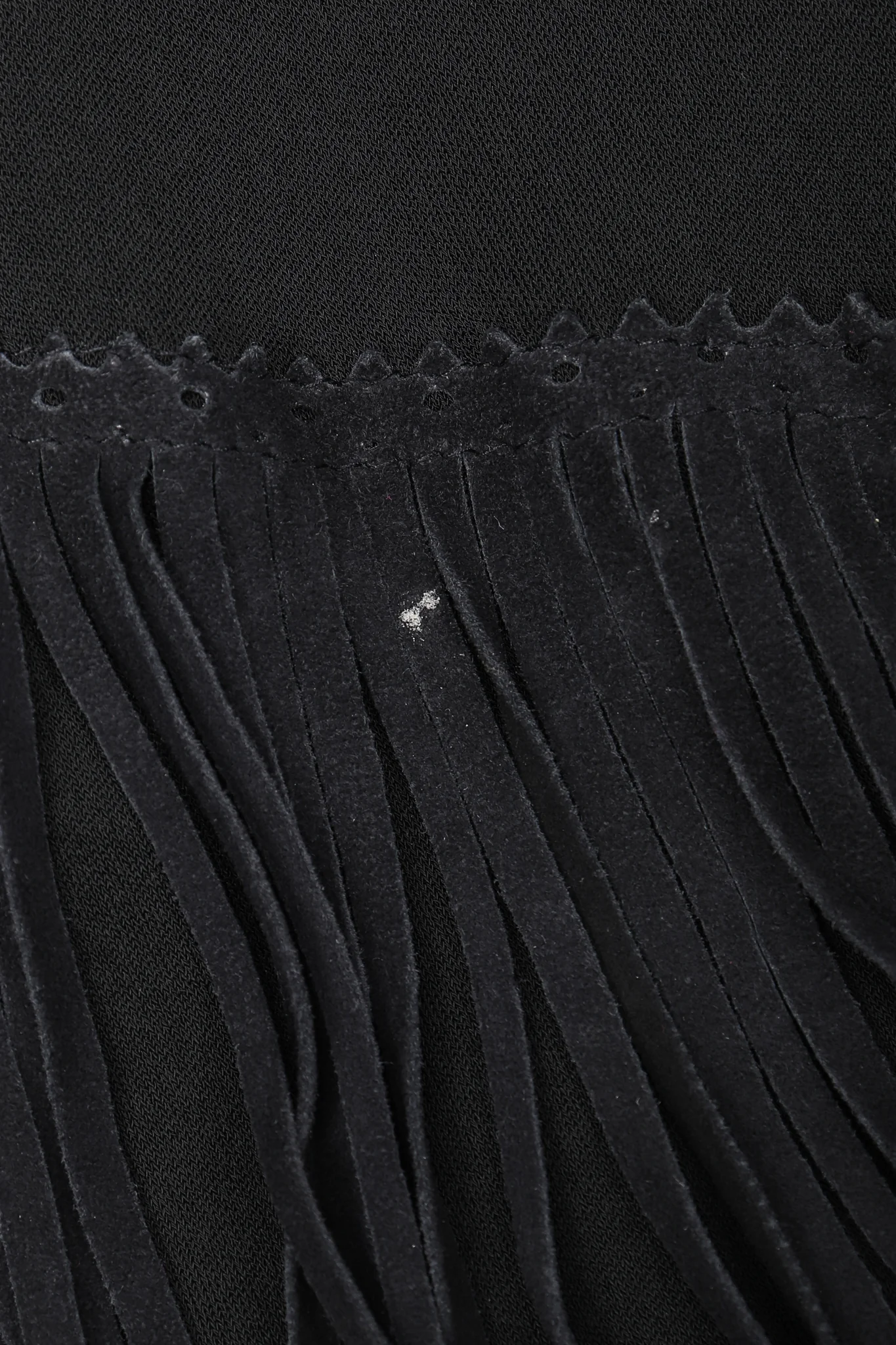 Asymmetrical Suede Fringe Skirt - Image 10
