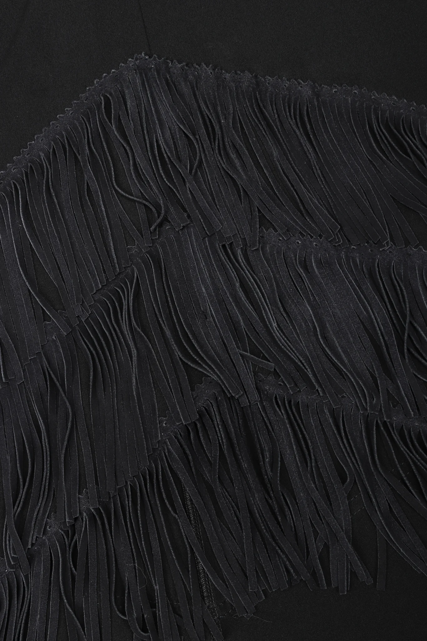 Asymmetrical Suede Fringe Skirt - Image 9