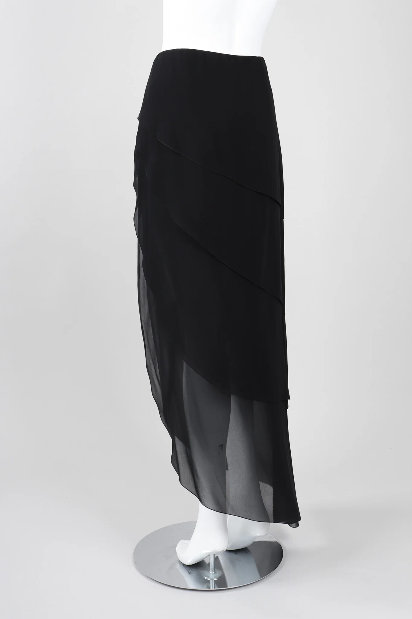 Asymmetrical Tiered Chiffon Skirt - Image 6