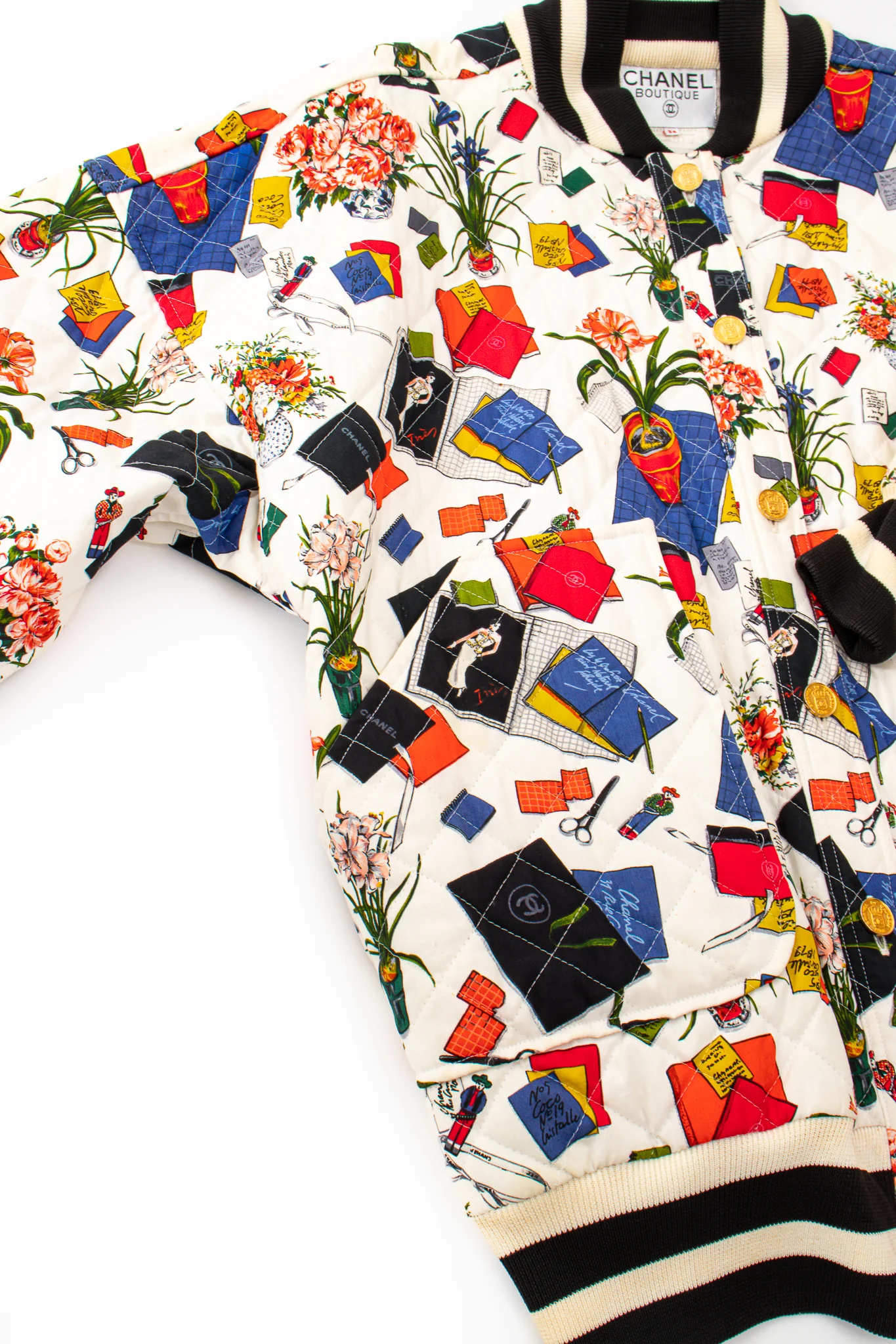 1986 Atelier Sketch Quilted Bomber Jacket - Image 15