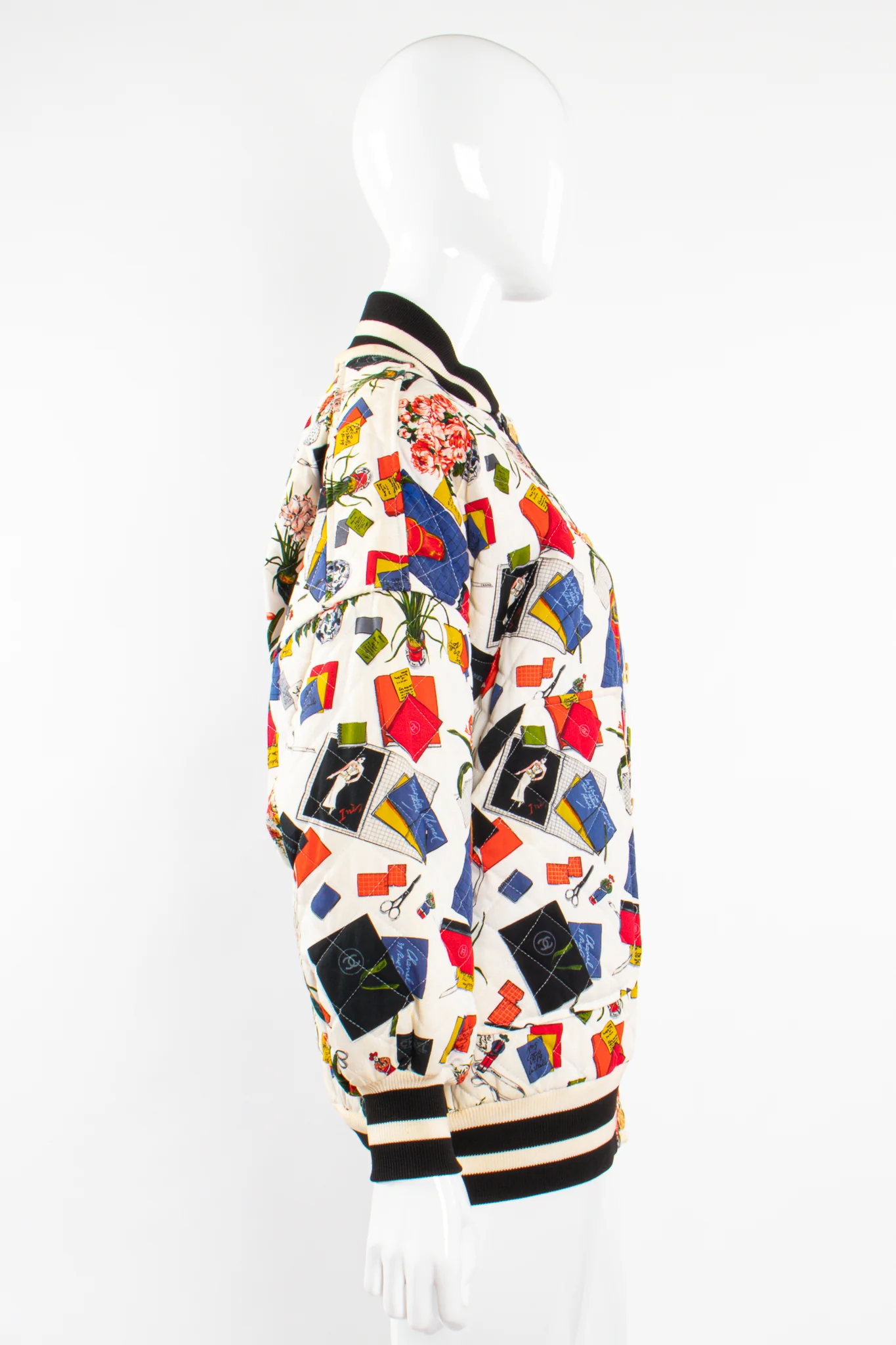 1986 Atelier Sketch Quilted Bomber Jacket - Image 5