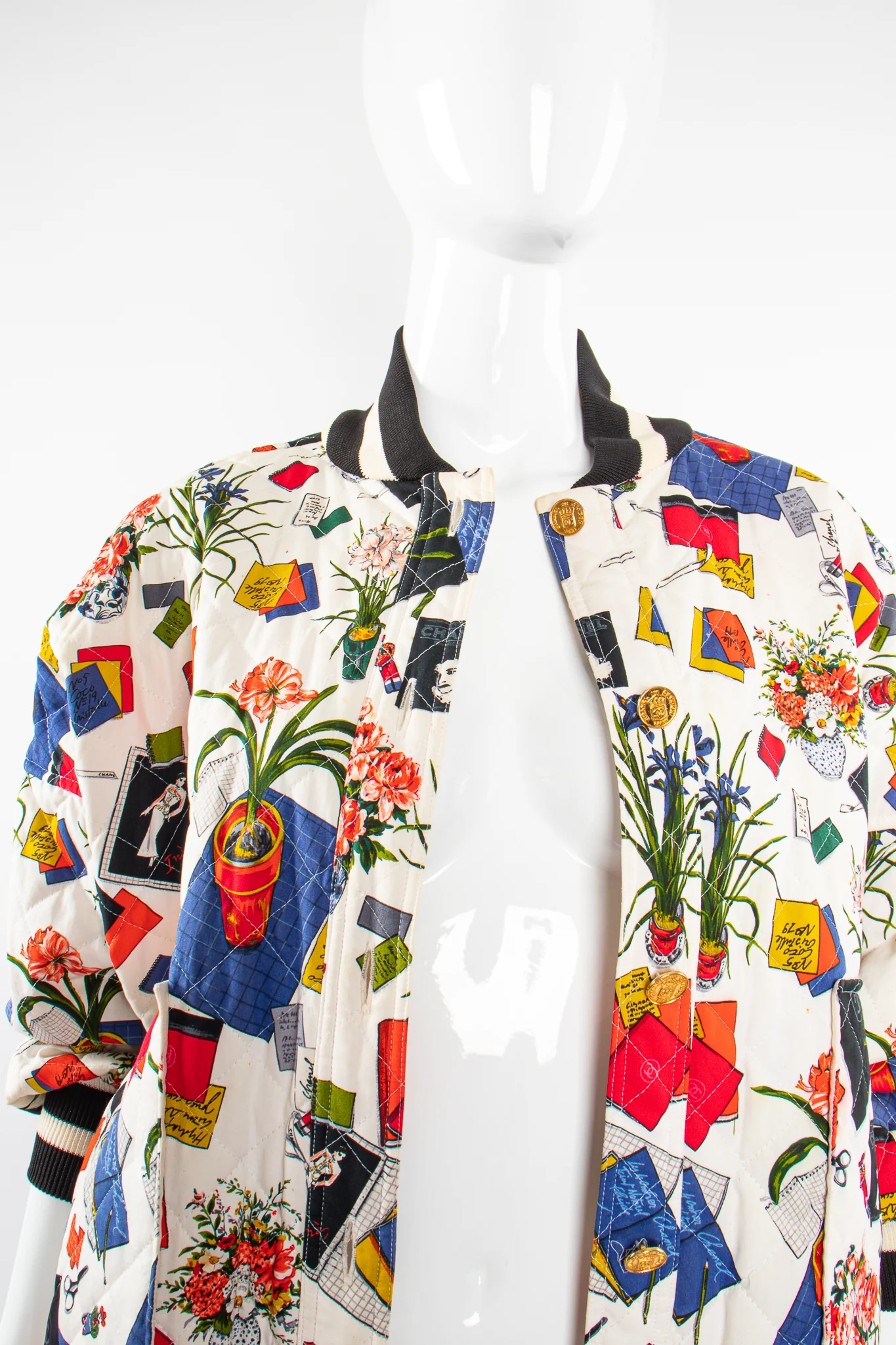 1986 Atelier Sketch Quilted Bomber Jacket - Image 7
