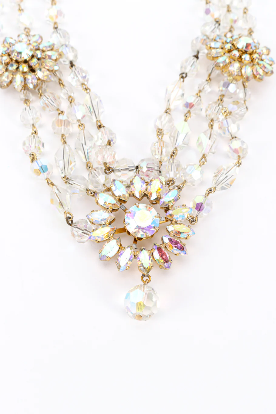 Aurora Crystal Festoon Necklace - Image 4