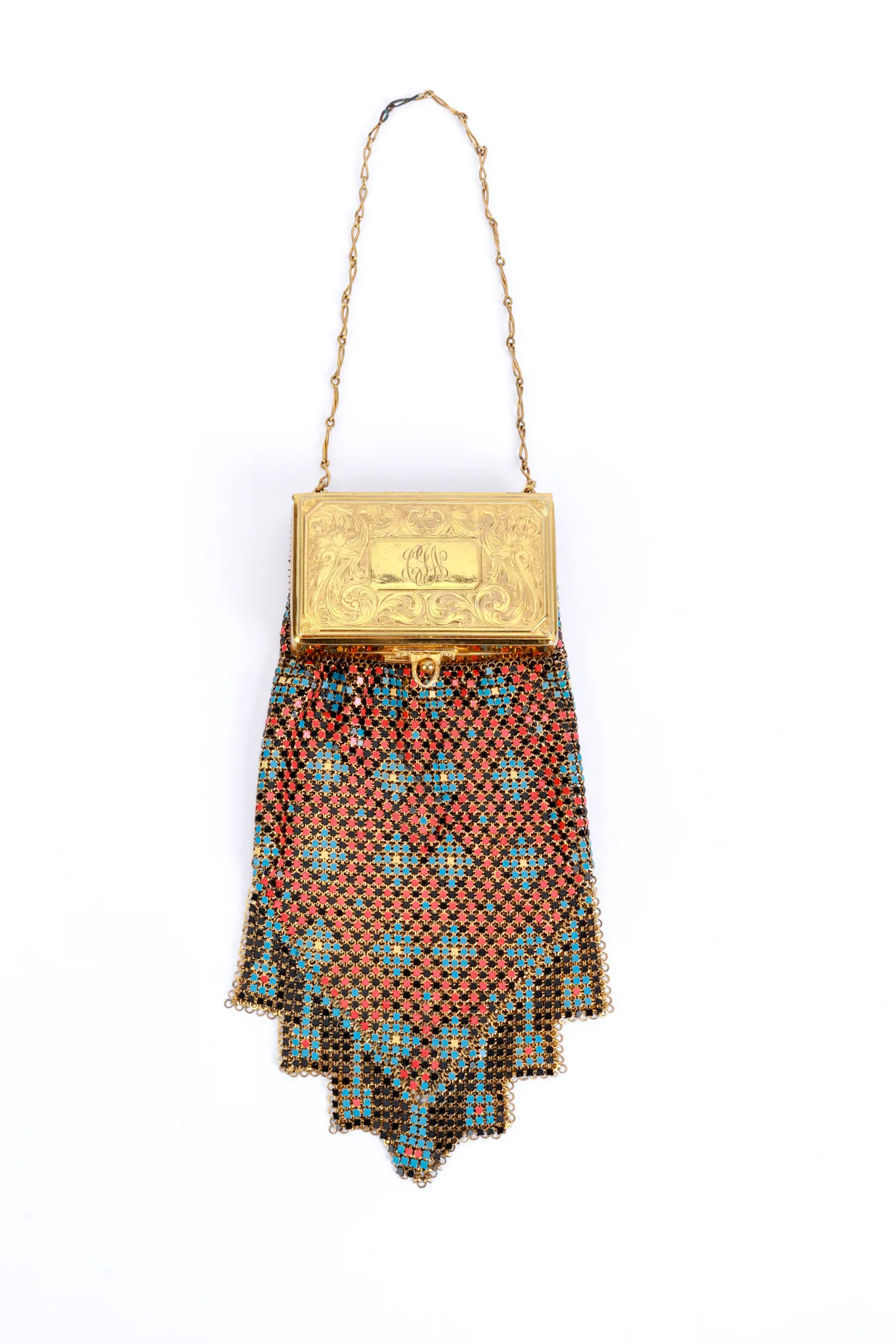 Aztec Metal Mesh Compact Bag