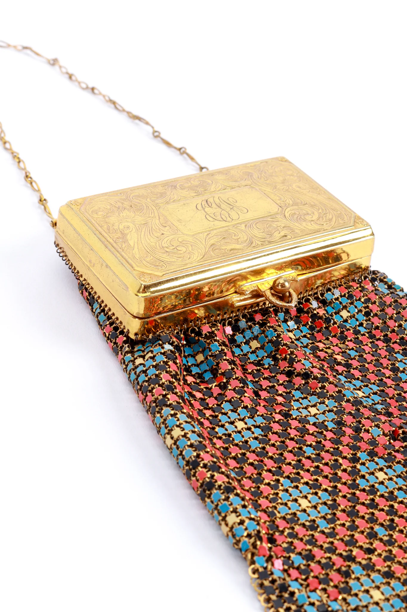 Aztec Metal Mesh Compact Bag - Image 4