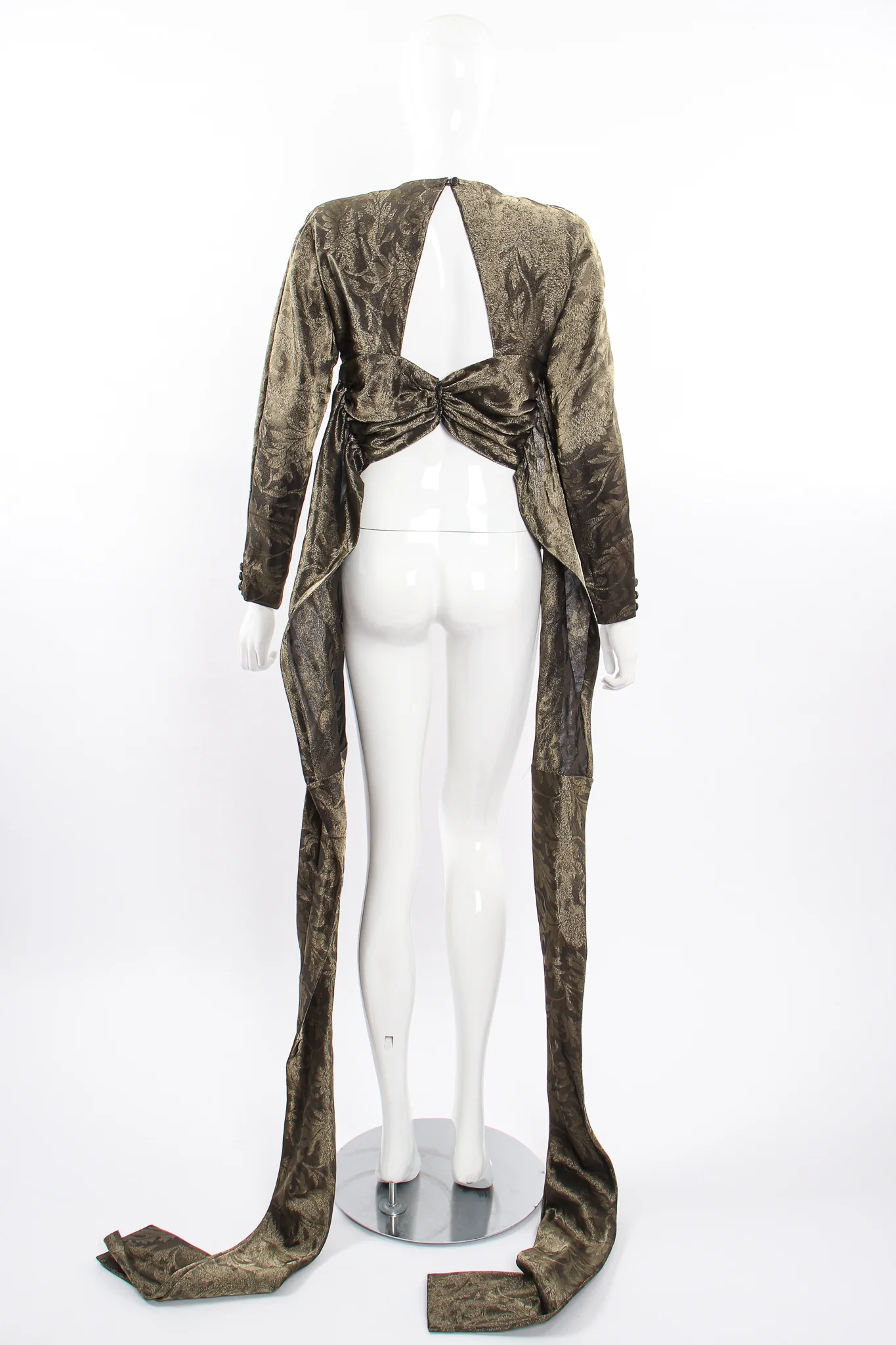 Backless Metallic Wrap Top - Image 14