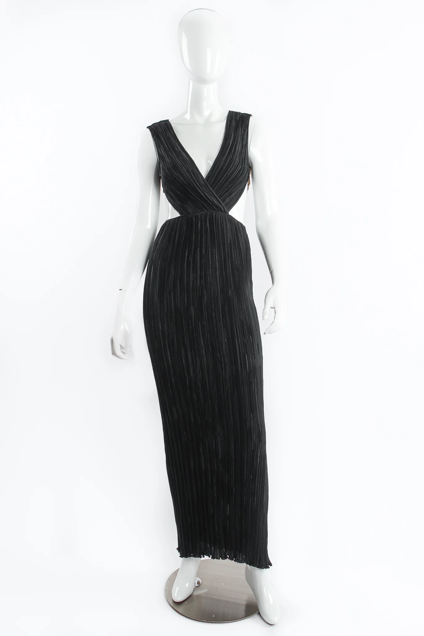 Backless Surplice Cutout Plunge Dress - Image 8