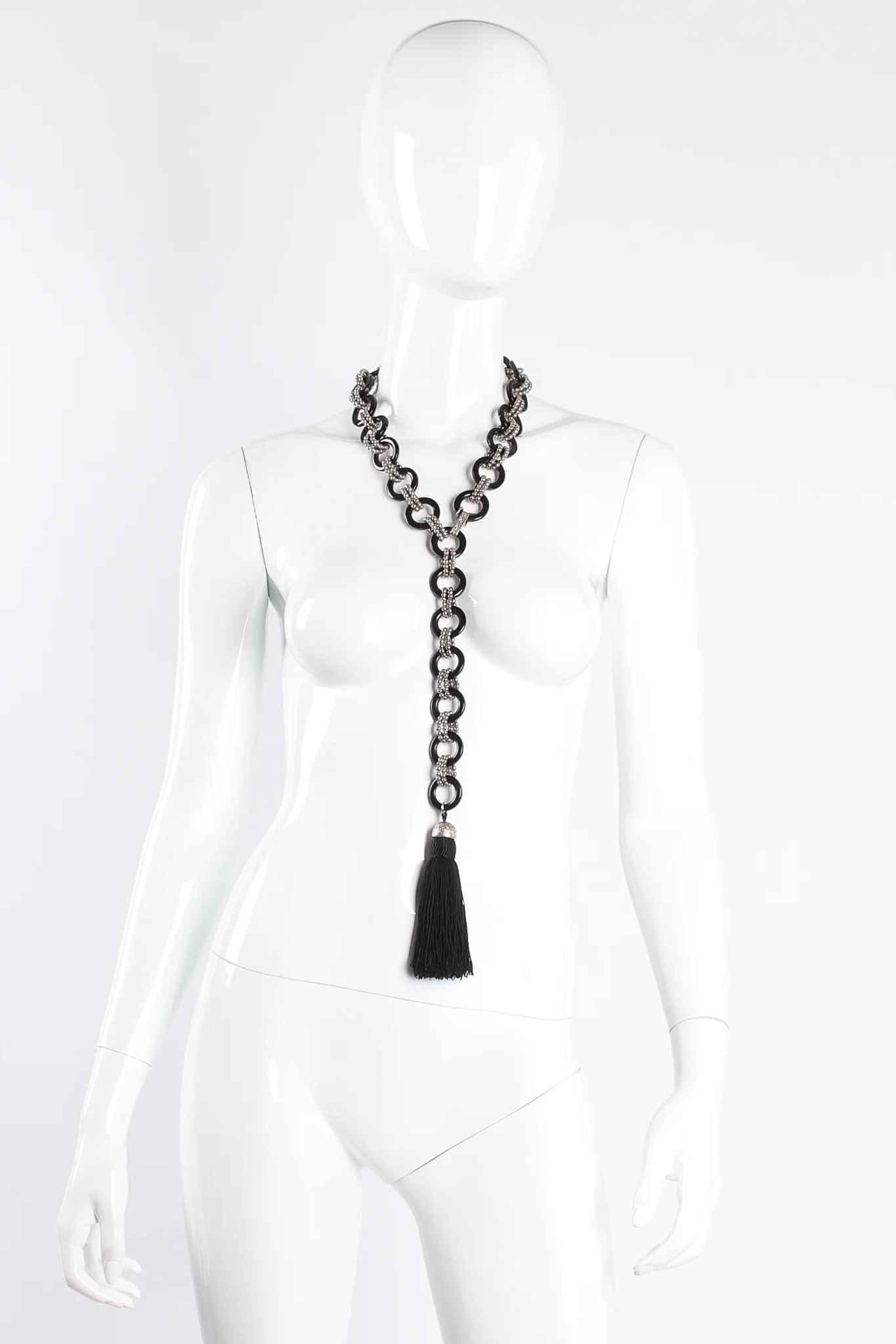 Bakelite Ball Chain Tassel Belt - Image 2