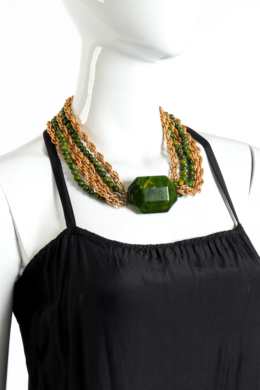 Bakelite Beaded Chain Necklace - Image 2