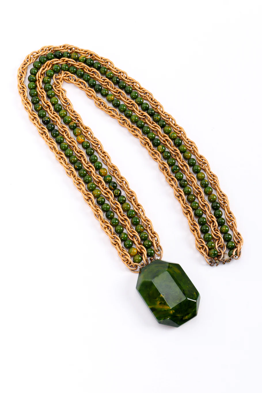 Bakelite Beaded Chain Necklace - Image 3
