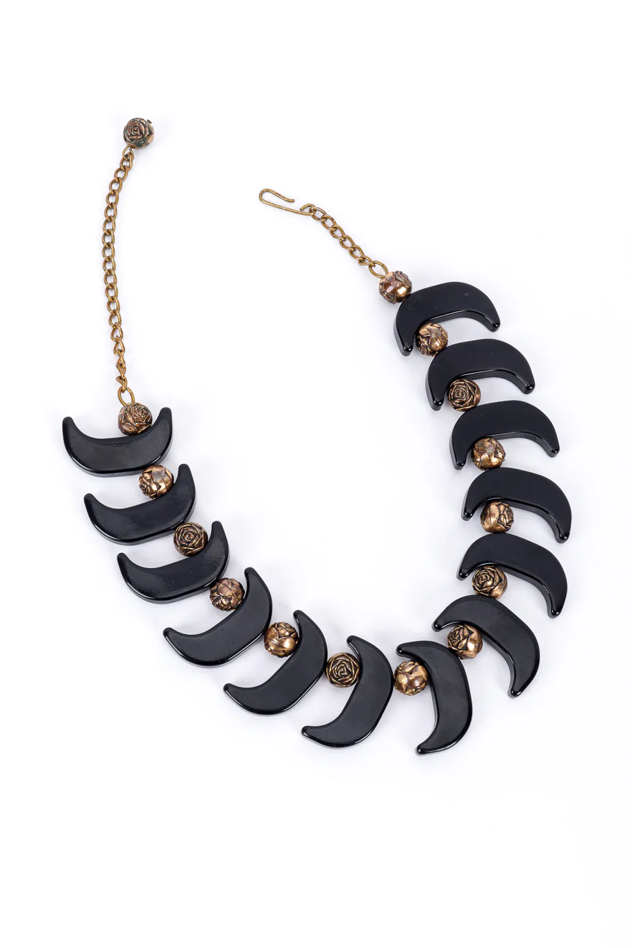 Bakelite Crescent Bead Collar Necklace - Image 3