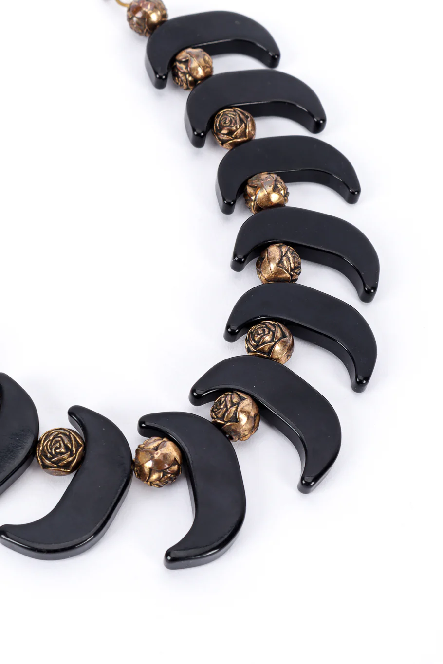 Bakelite Crescent Bead Collar Necklace - Image 4