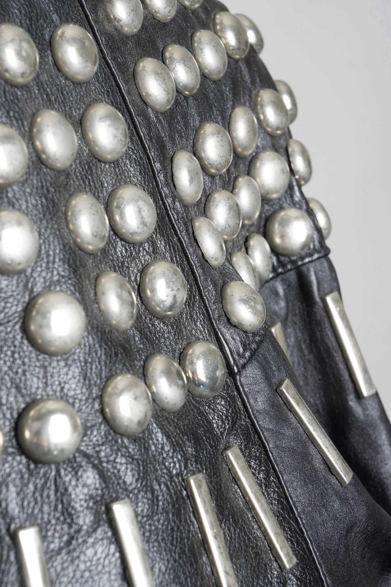 Ball & Bar Stud Leather Jacket - Image 11
