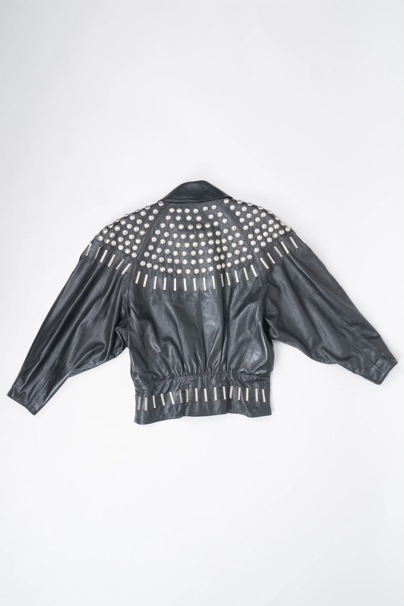 Ball & Bar Stud Leather Jacket - Image 13