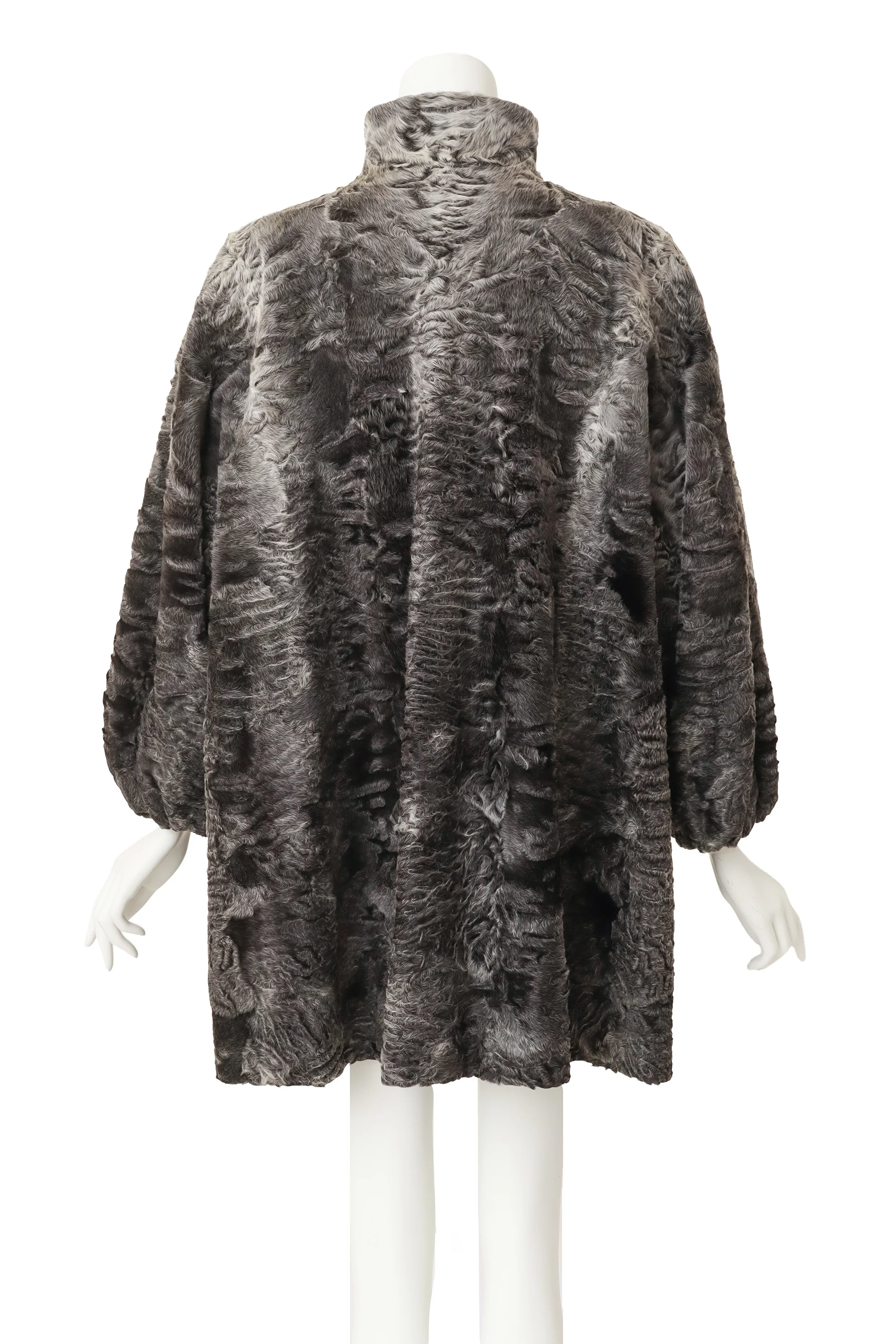 Balloon Sleeve Fur Swing Coat - Image 5