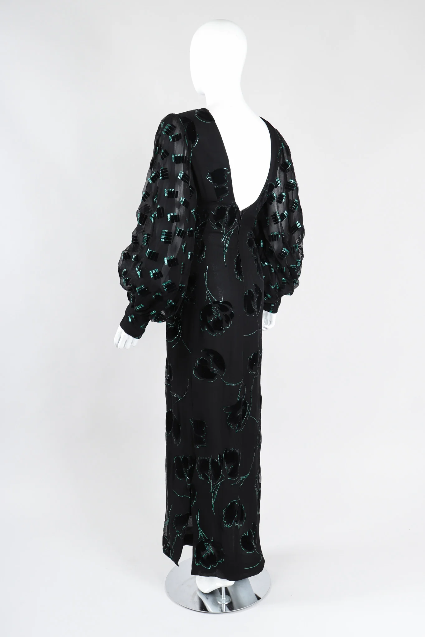 Balloon Sleeve Glitter Dress - Image 6