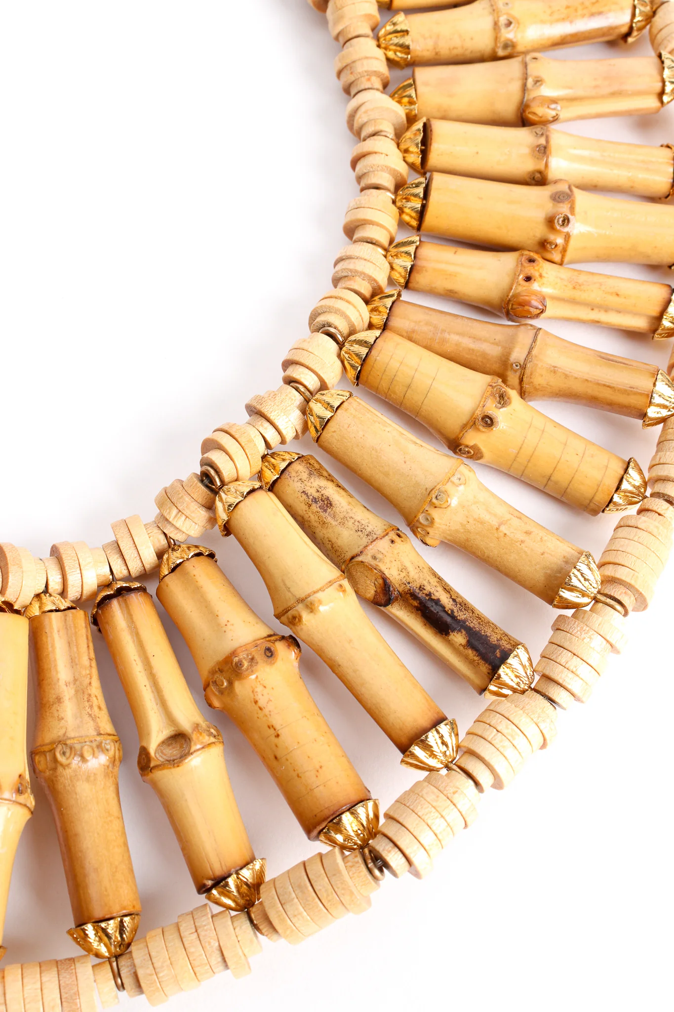Bamboo Bead Collar Necklace