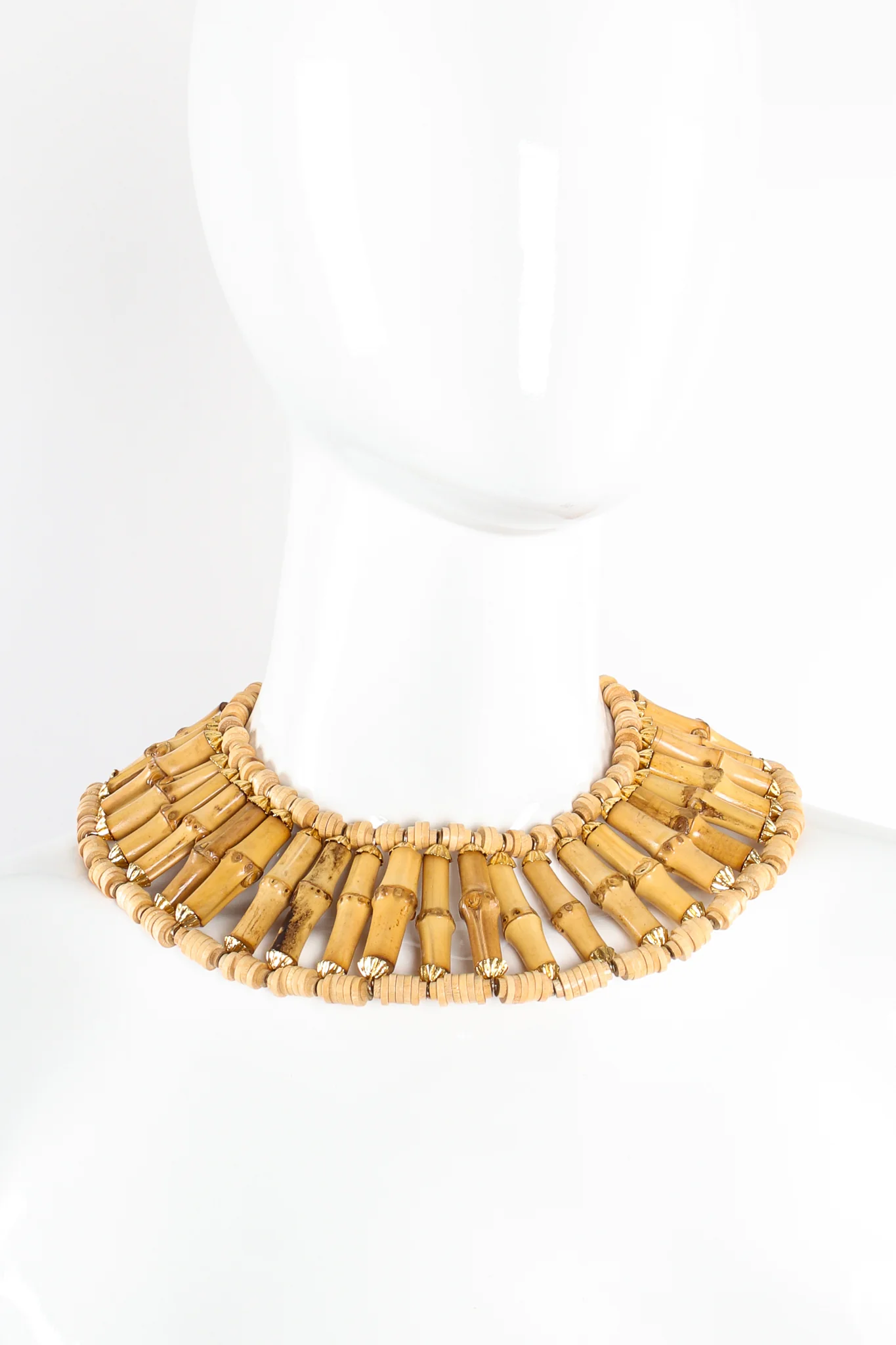 Bamboo Bead Collar Necklace - Image 2