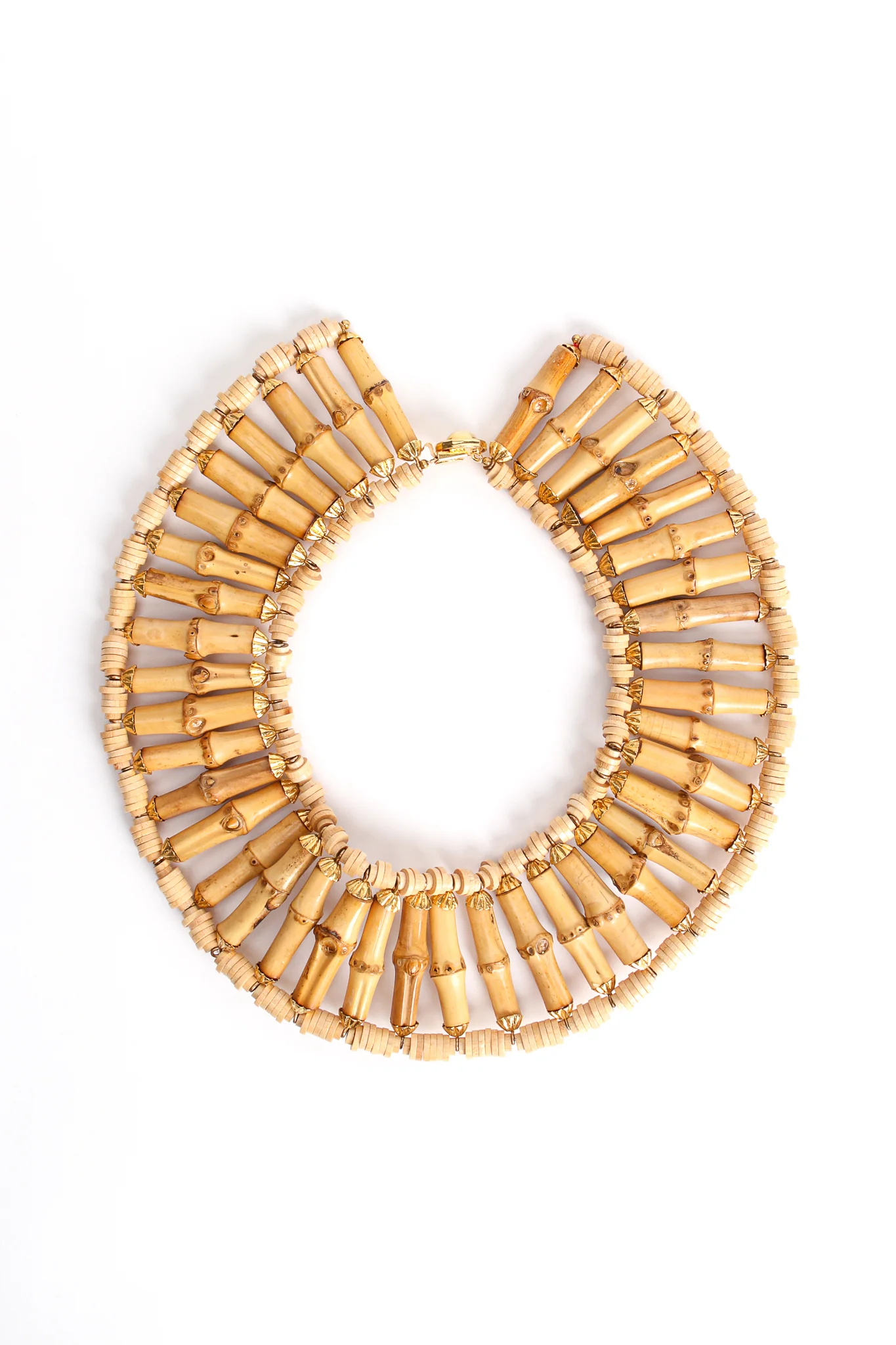 Bamboo Bead Collar Necklace - Image 3