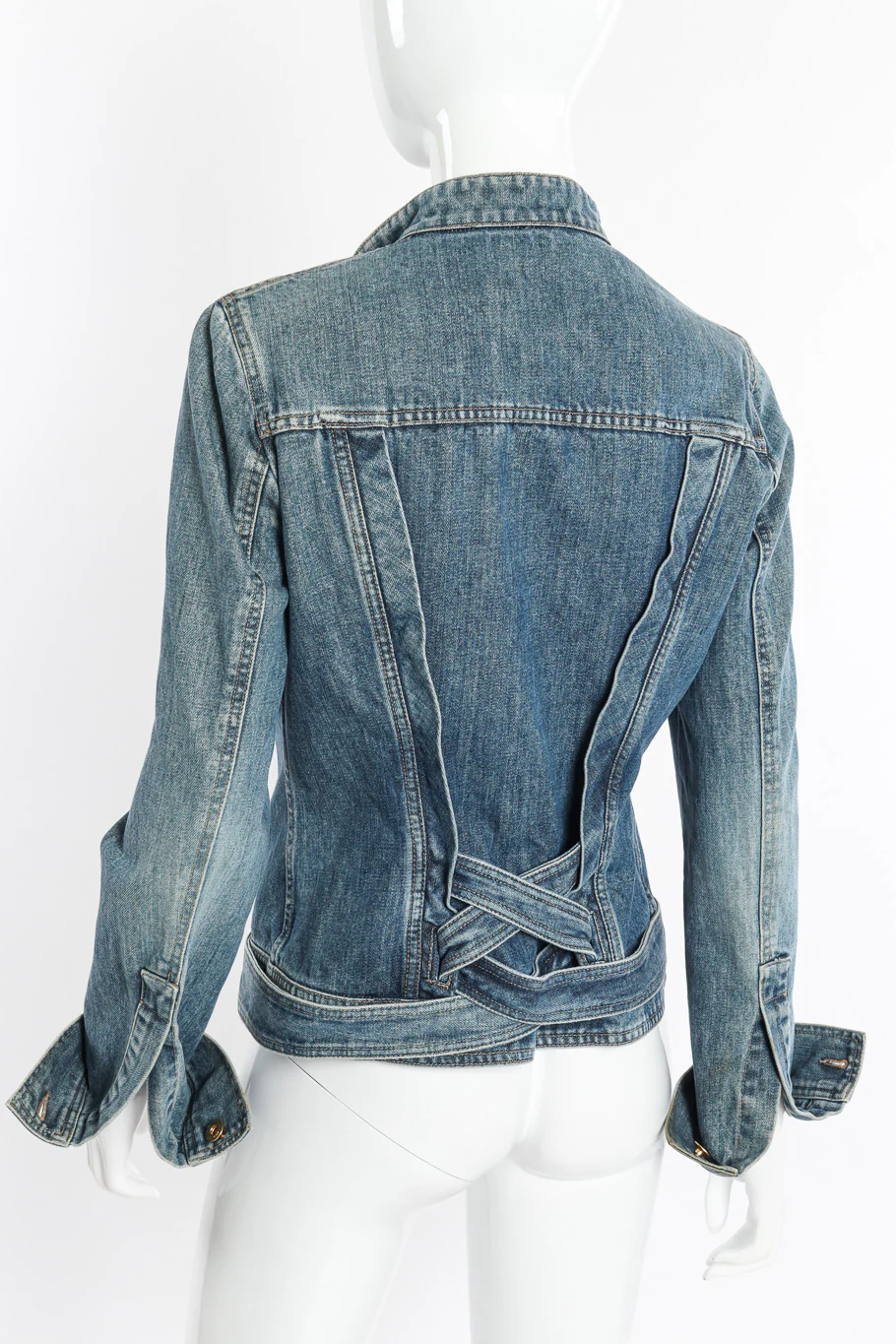 Bamboo Belt Denim Jacket - Image 4