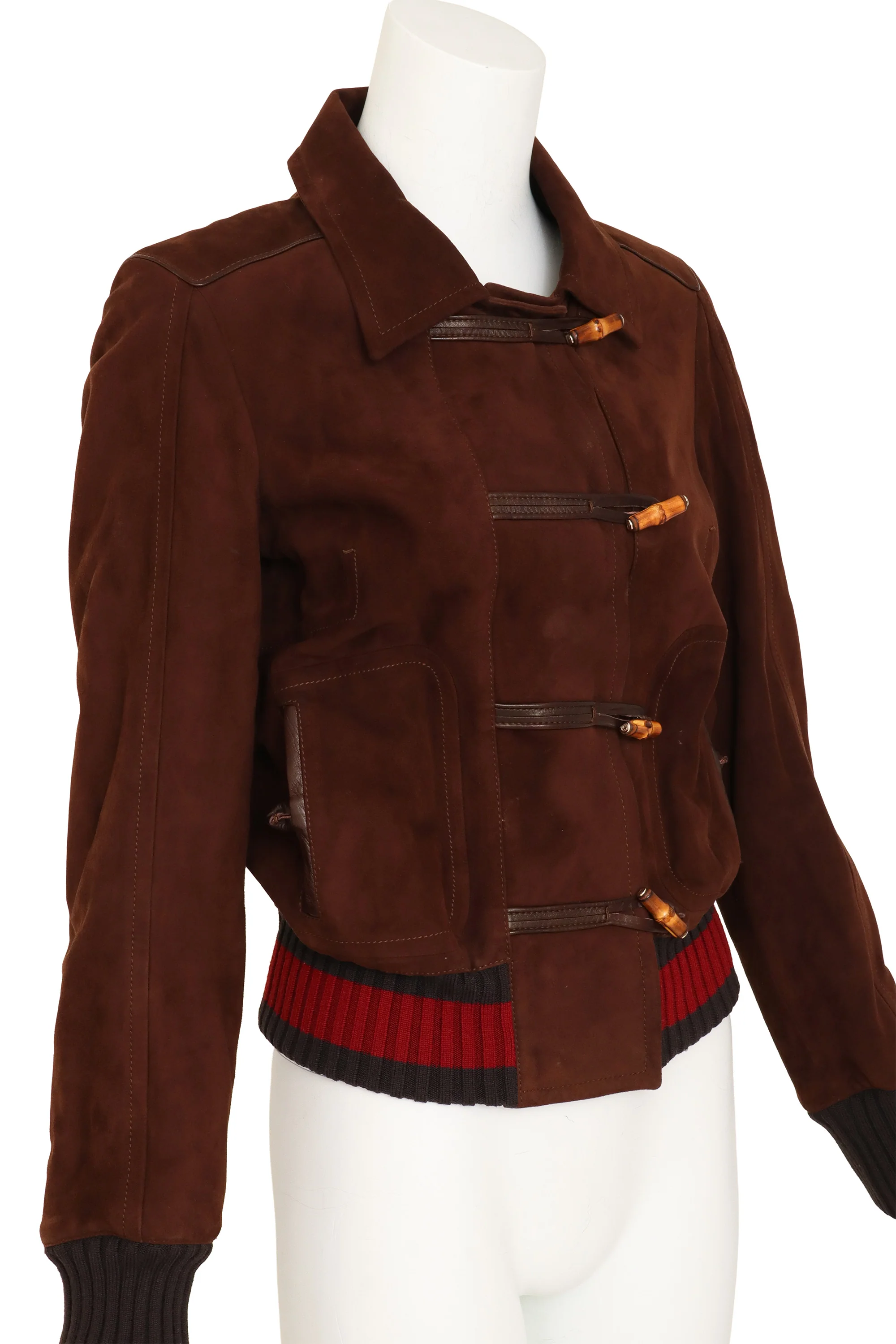 Bamboo Toggle Suede Bomber - Image 2