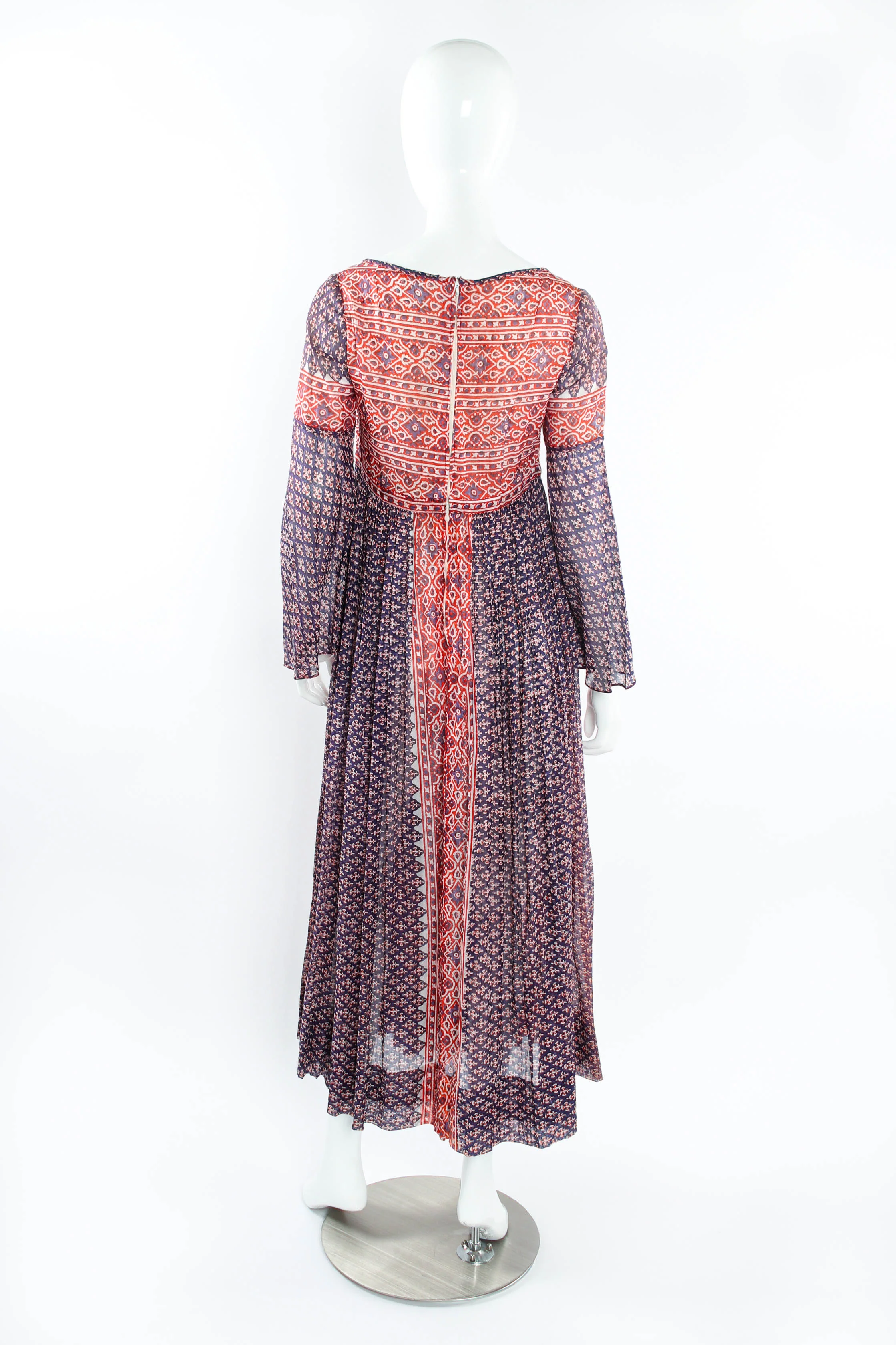 Batik Gauze Peasant Dress - Image 5