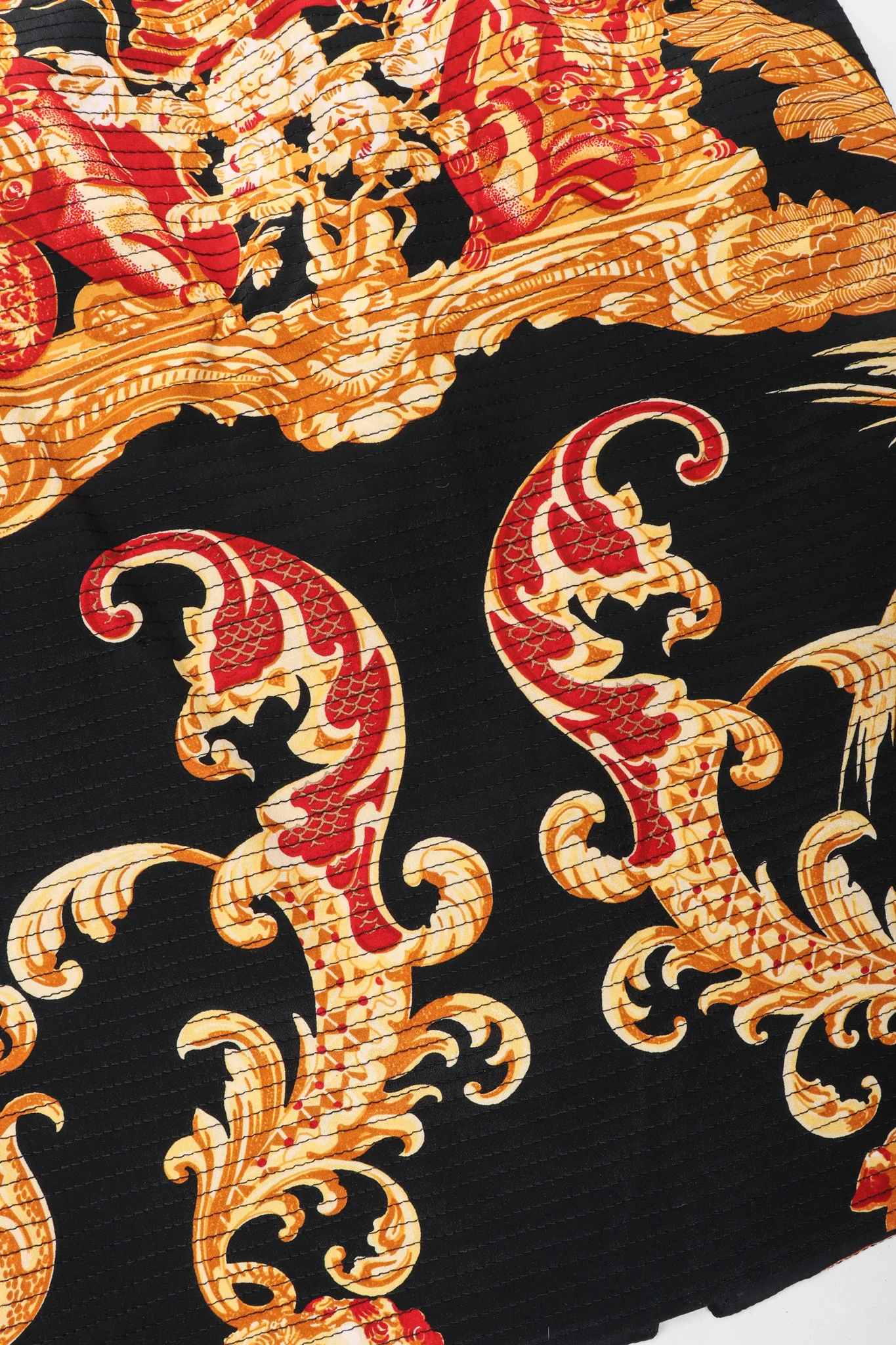 1992 A/W Baroque Chinoiserie Quilted Skirt & Wrap Set - Image 11