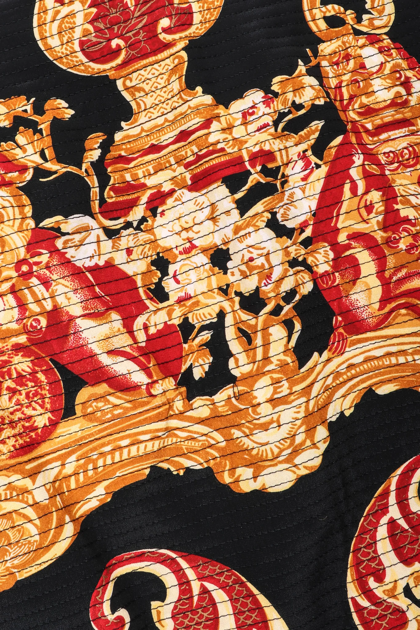1992 A/W Baroque Chinoiserie Quilted Skirt & Wrap Set - Image 12