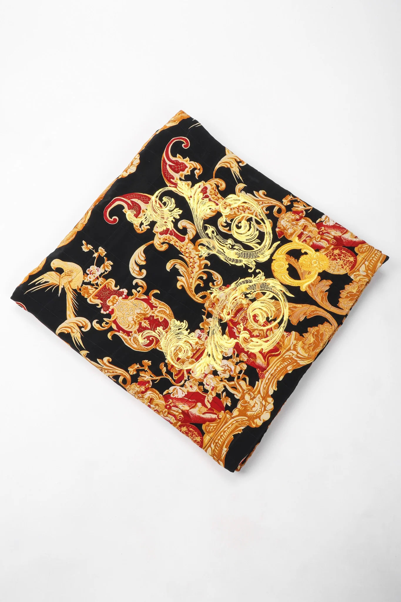 1992 A/W Baroque Chinoiserie Quilted Skirt & Wrap Set - Image 17