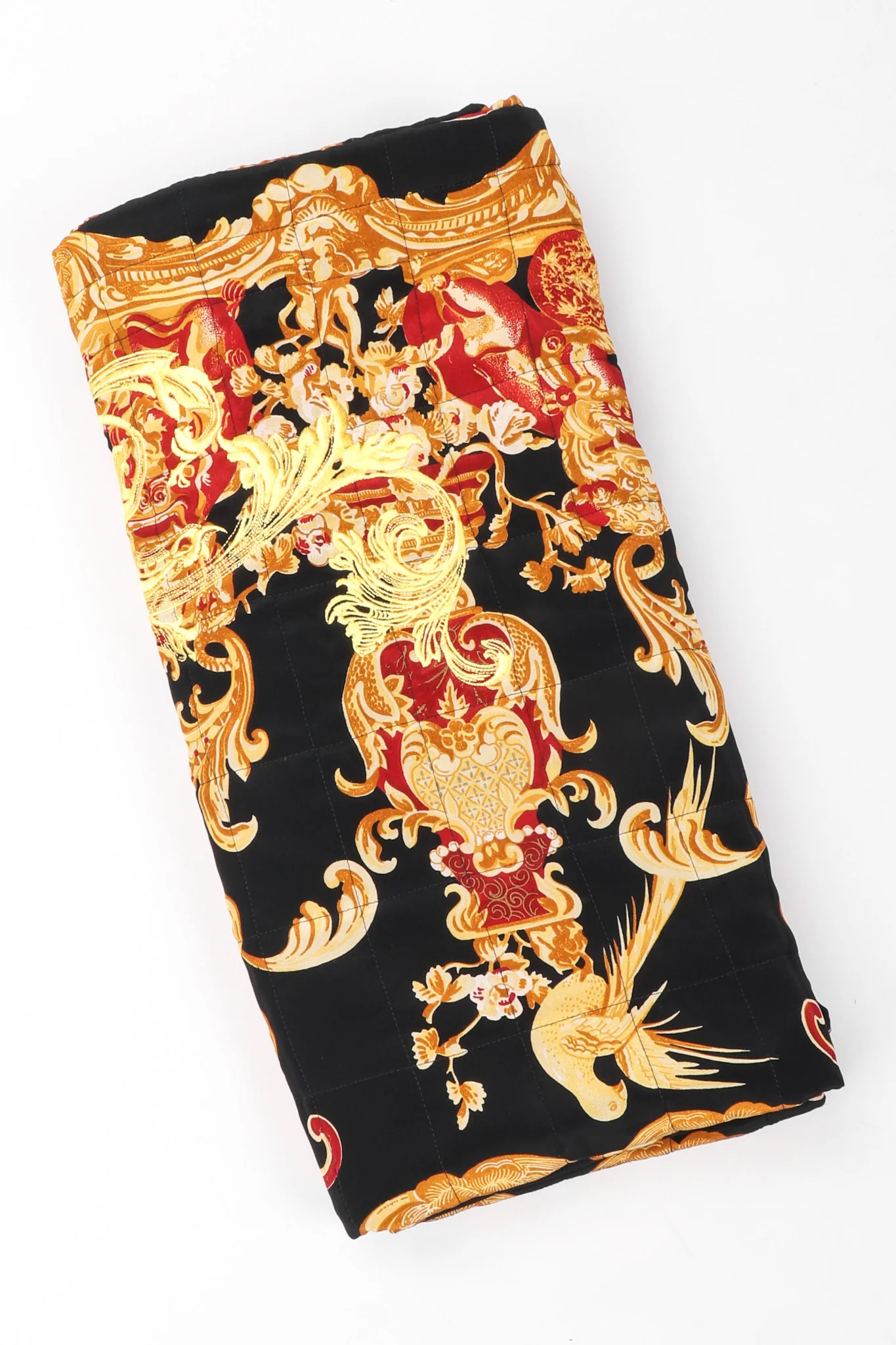 1992 A/W Baroque Chinoiserie Quilted Skirt & Wrap Set - Image 18